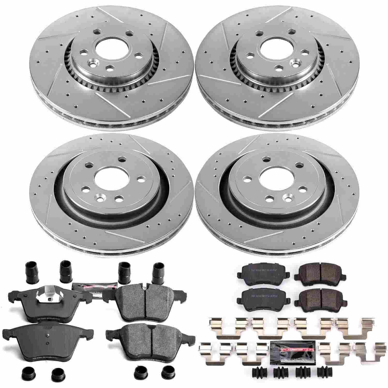 Power Stop 11-14 Volvo S60 Front & Rear Z23 Evolution Sport Brake Kit