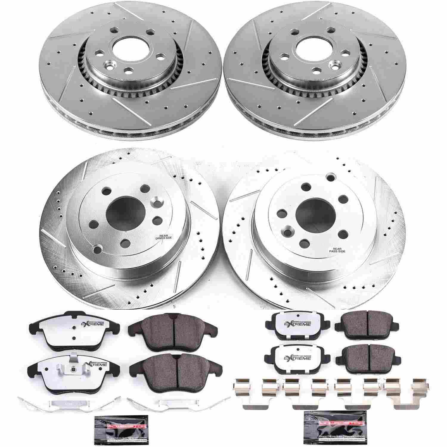 Power Stop 08-12 Land Rover LR2 Front & Rear Z36 Truck & Tow Brake Kit