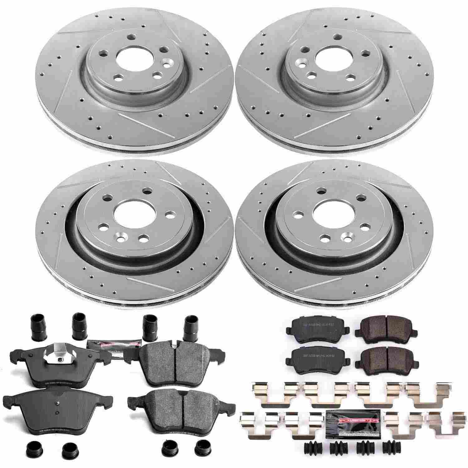 Power Stop 13-14 Volvo S60 Front & Rear Z23 Evolution Sport Brake Kit