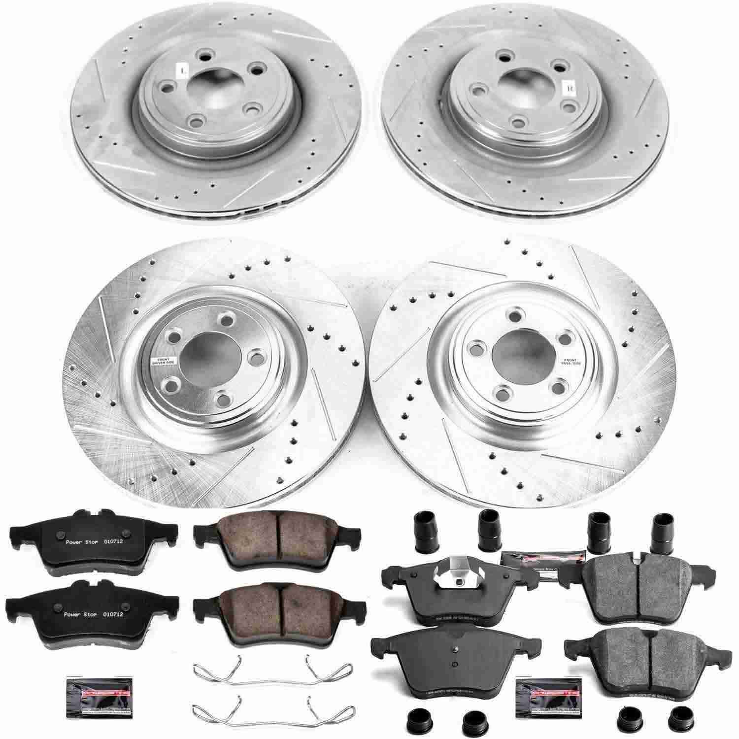 Power Stop 07-08 Jaguar S-Type Front & Rear Z23 Evolution Sport Brake Kit