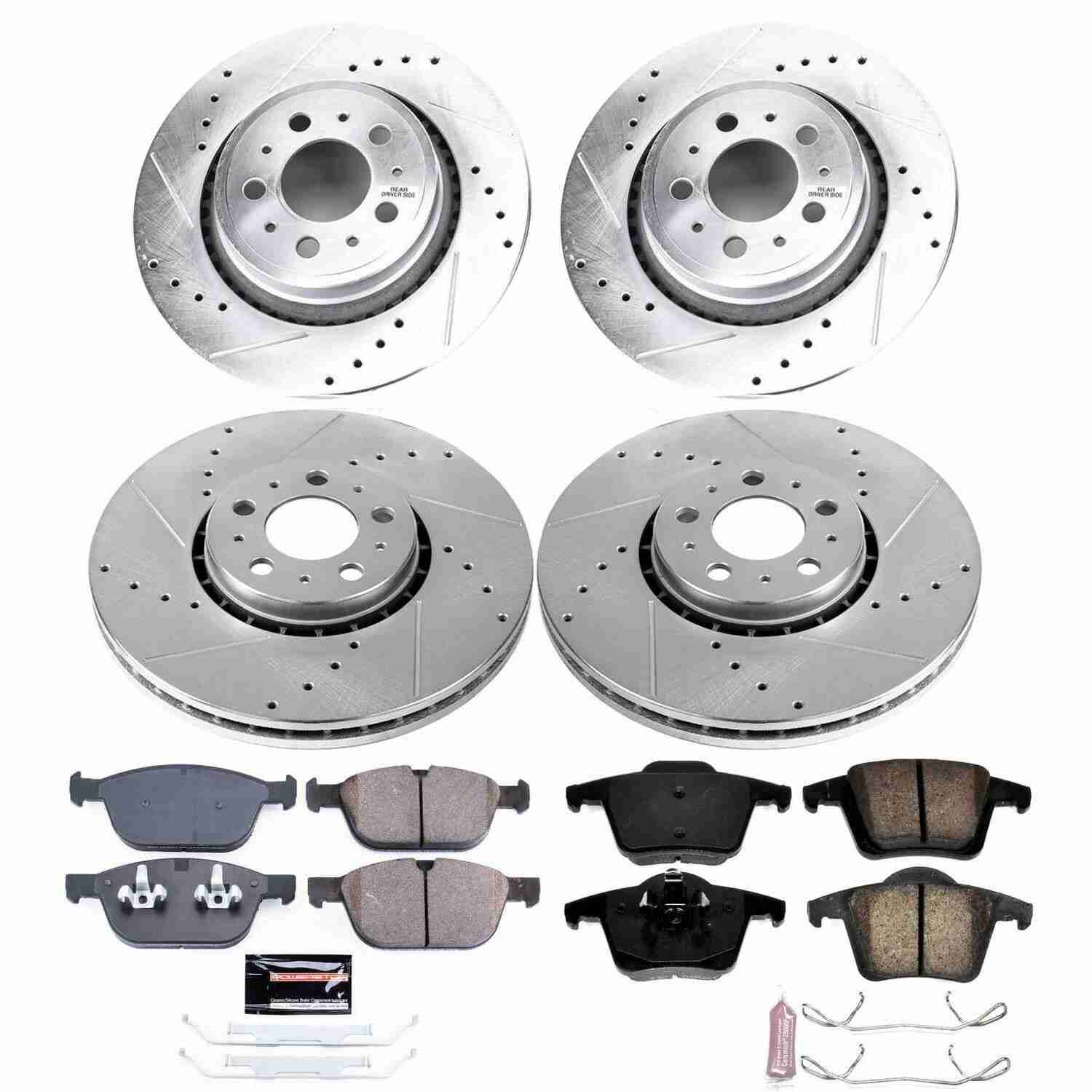 Power Stop 03-14 Volvo XC90 Front & Rear Z23 Evolution Sport Brake Kit
