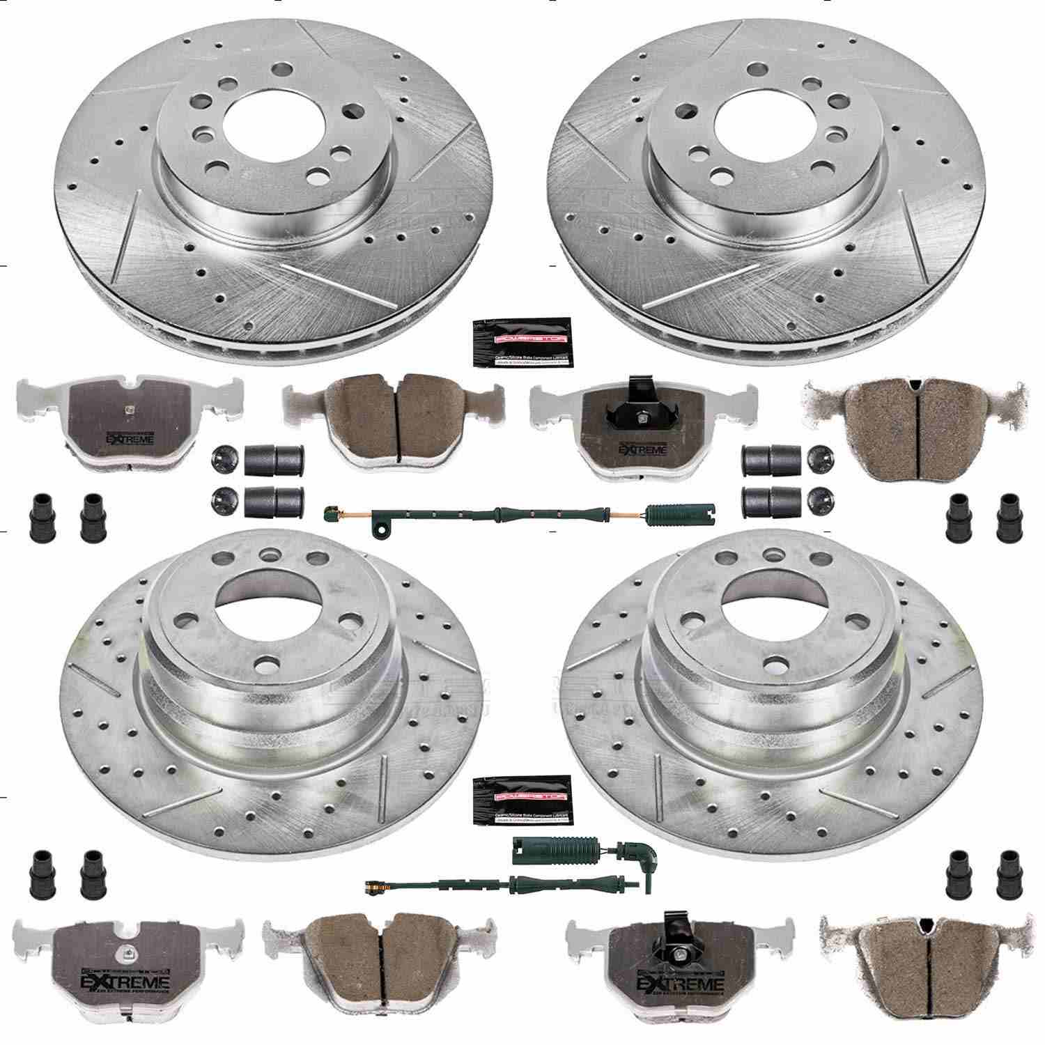 Power Stop 00-06 BMW X5 Front & Rear Z26 Street Warrior Brake Kit