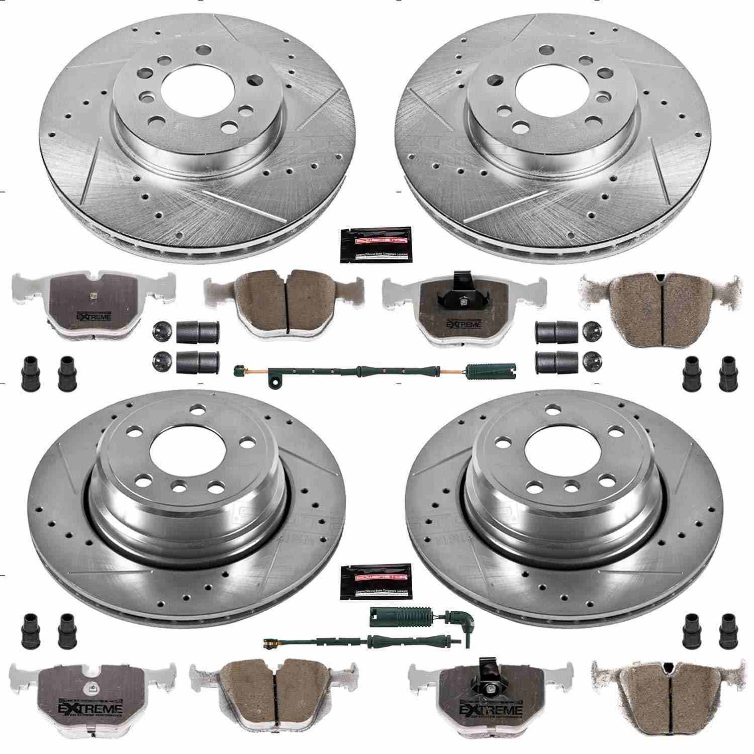 Power Stop 04-06 BMW X5 Front & Rear Z26 Street Warrior Brake Kit
