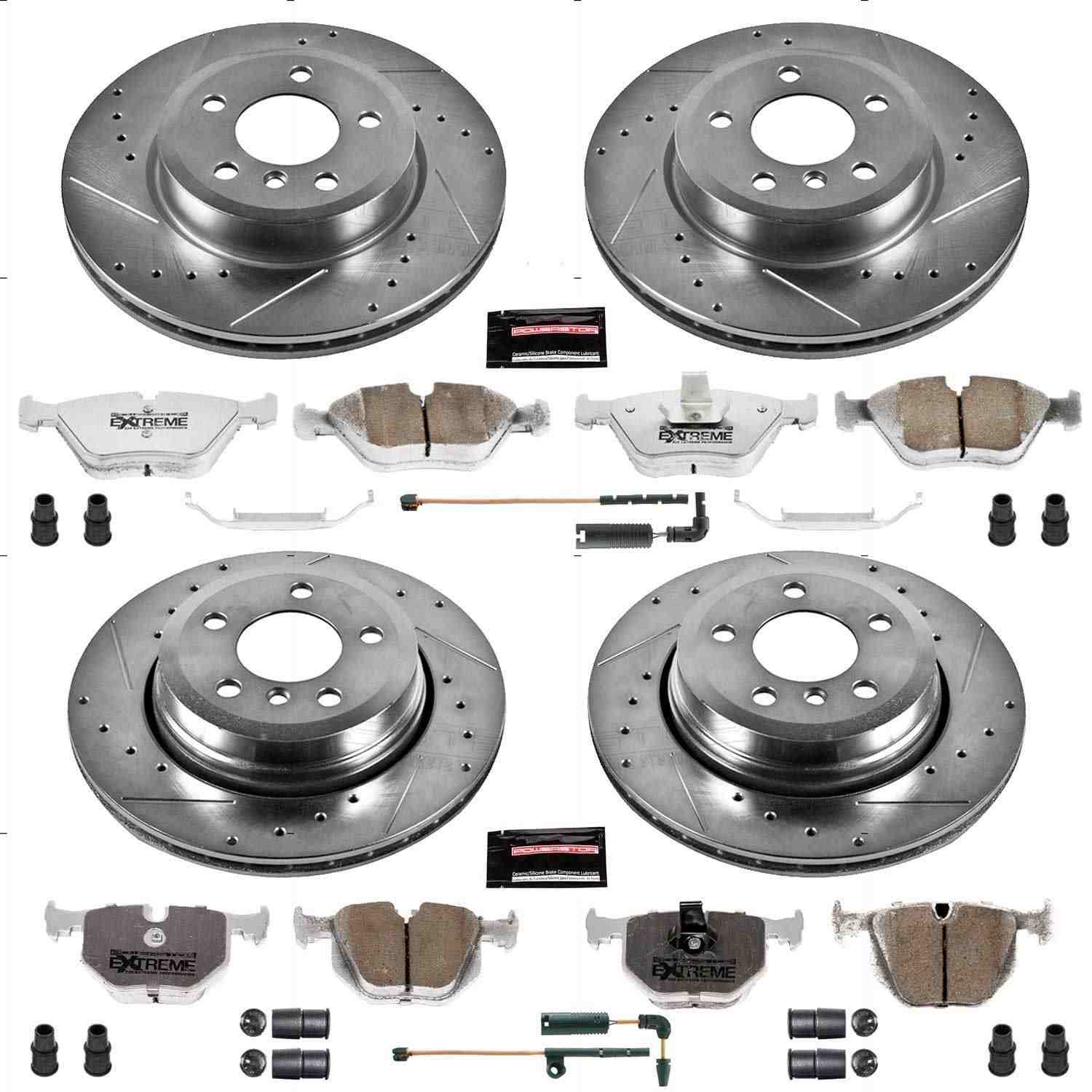 Power Stop 04-10 BMW X3 Front & Rear Z26 Street Warrior Brake Kit