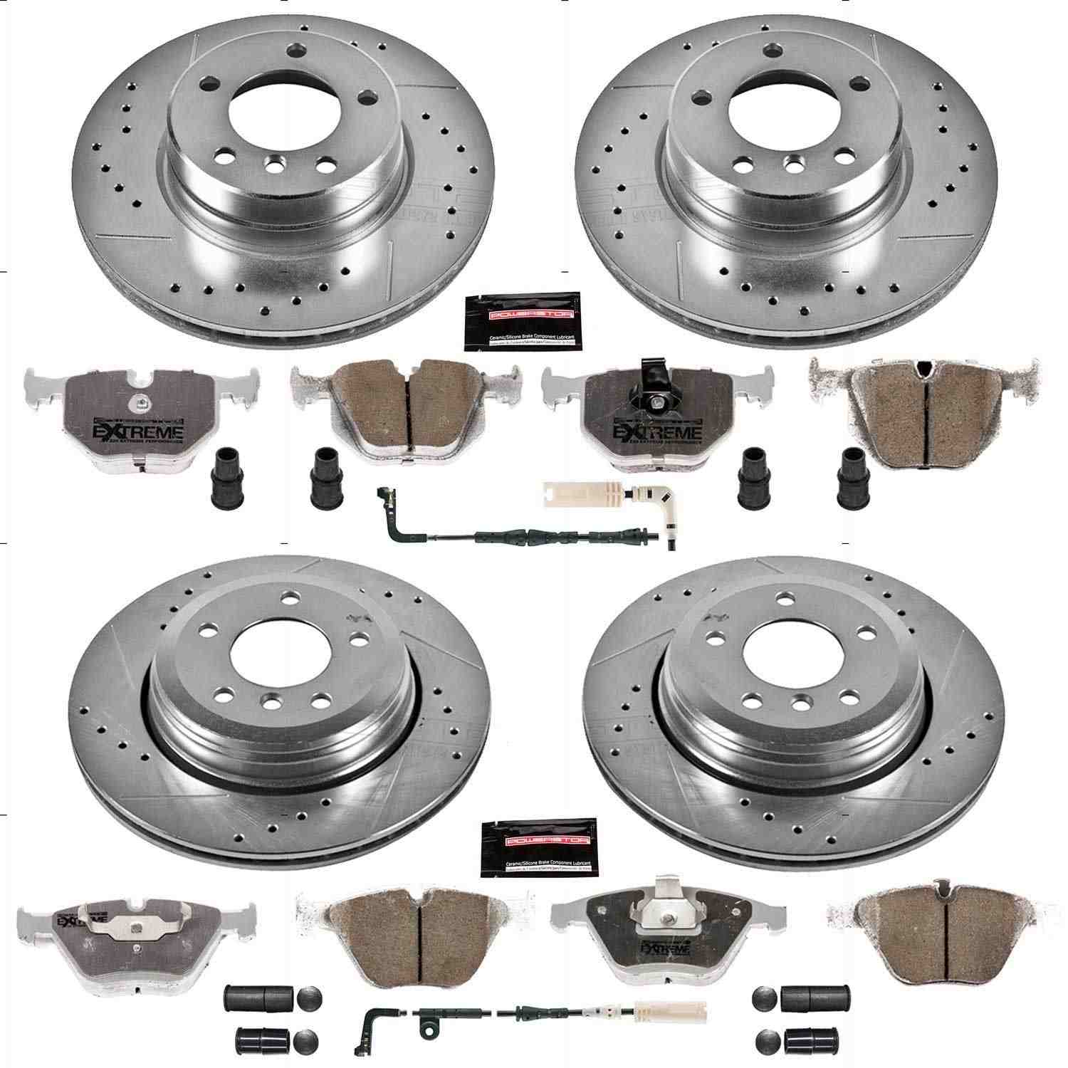 Power Stop 06-07 BMW 525i Front & Rear Z26 Street Warrior Brake Kit