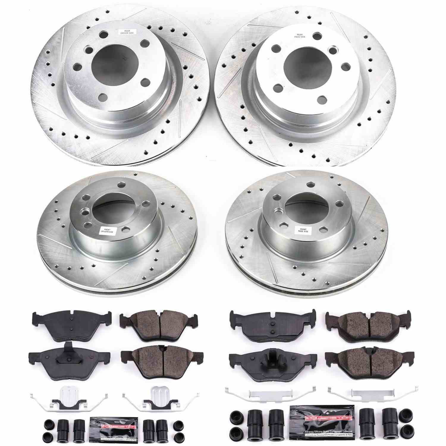 Power Stop 08-10 BMW 128i Front & Rear Z23 Evolution Sport Brake Kit
