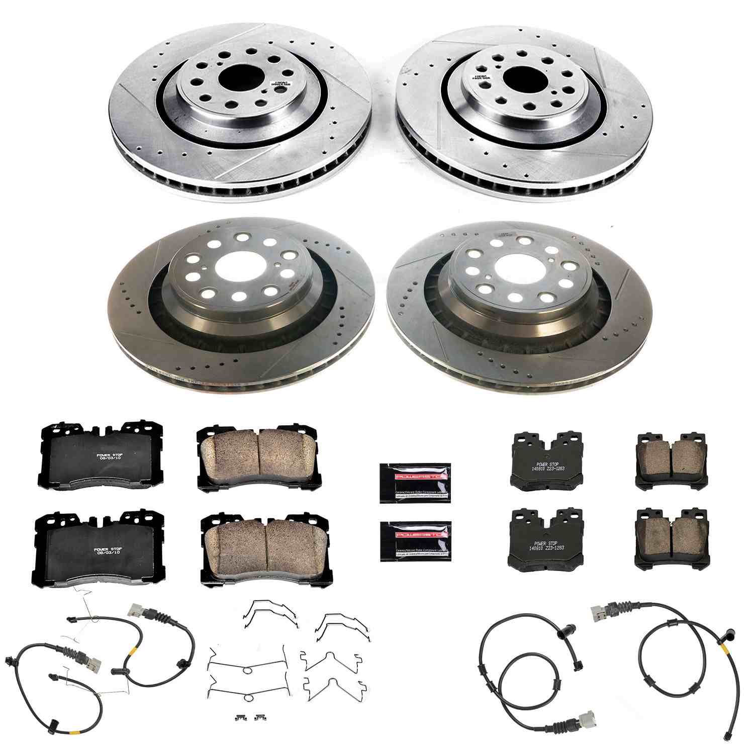 Power Stop 10-17 Lexus LS460 Front & Rear Z23 Evolution Sport Brake Kit