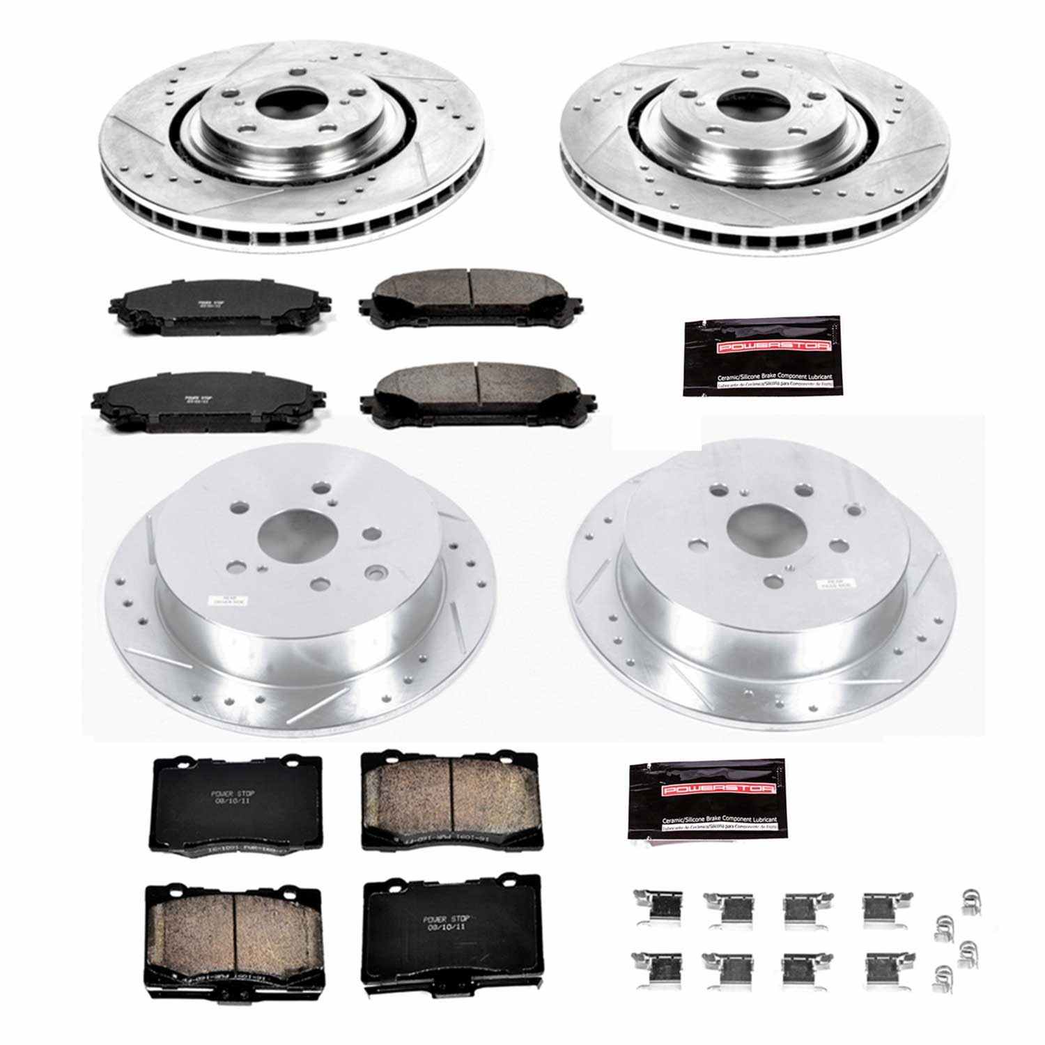 Power Stop 10-15 Lexus RX350 Front & Rear Z23 Evolution Sport Brake Kit