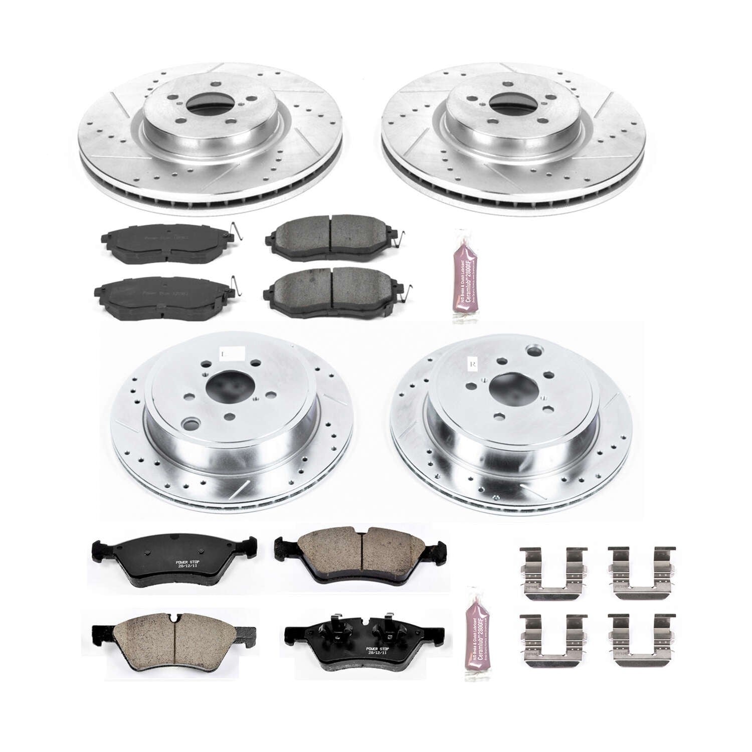 Power Stop 10-14 Subaru Legacy Front & Rear Z23 Evolution Sport Brake Kit