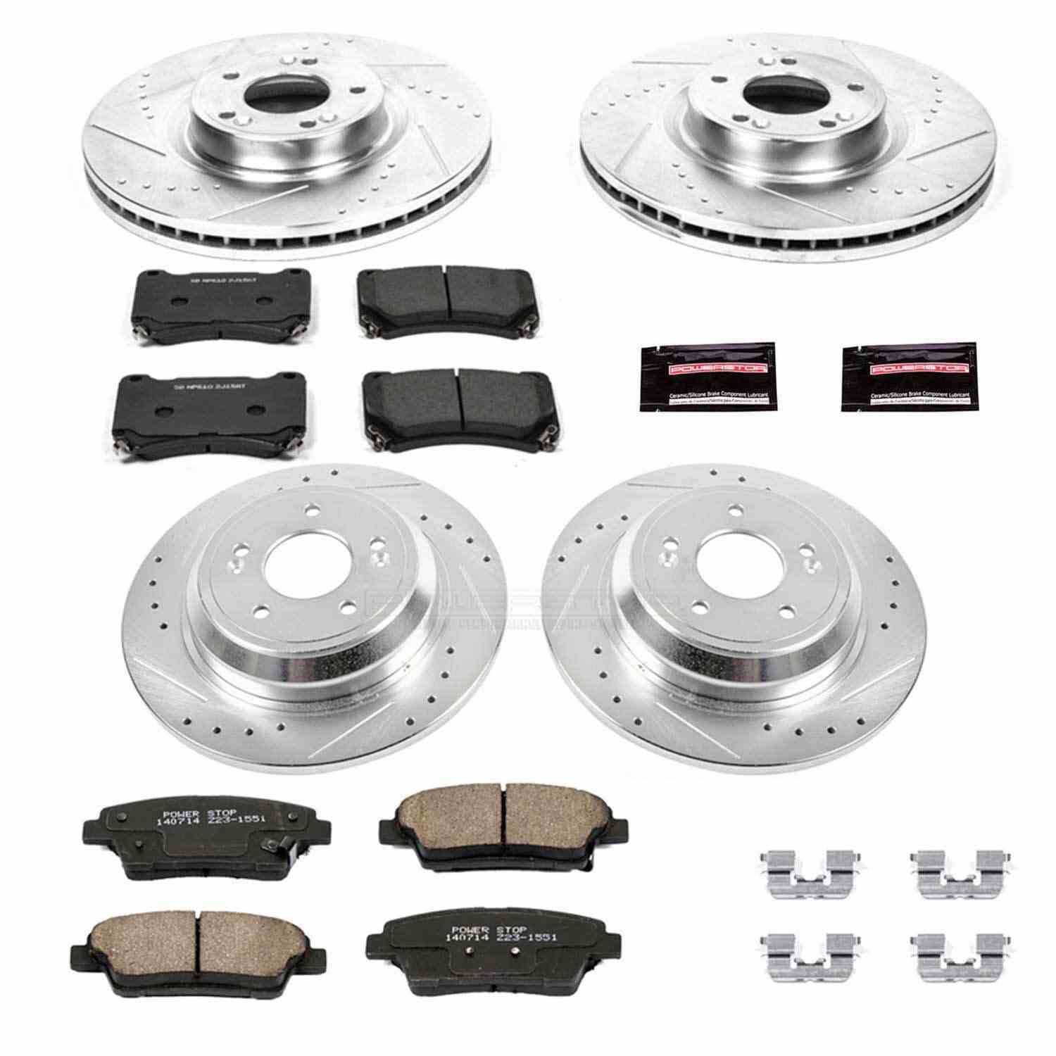 Power Stop 10-14 Hyundai Genesis Front & Rear Z23 Evolution Sport Brake Kit