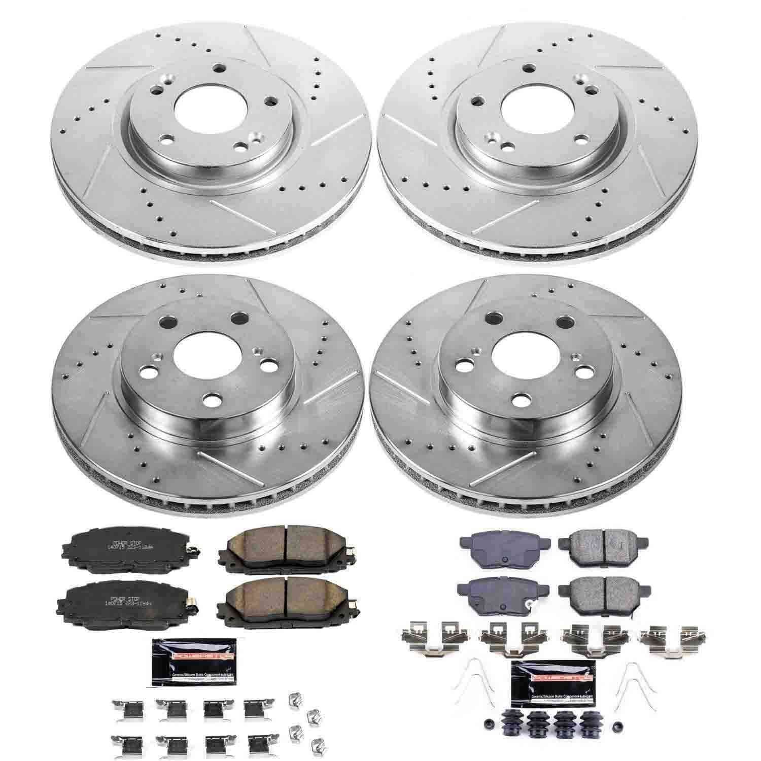Power Stop 11-17 Lexus CT200h Front & Rear Z23 Evolution Sport Brake Kit