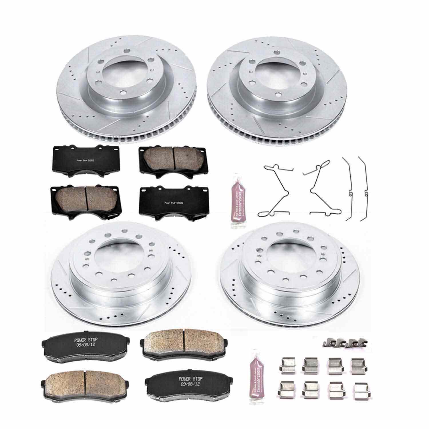 Power Stop 10-19 Lexus GX460 Front & Rear Z23 Evolution Sport Brake Kit
