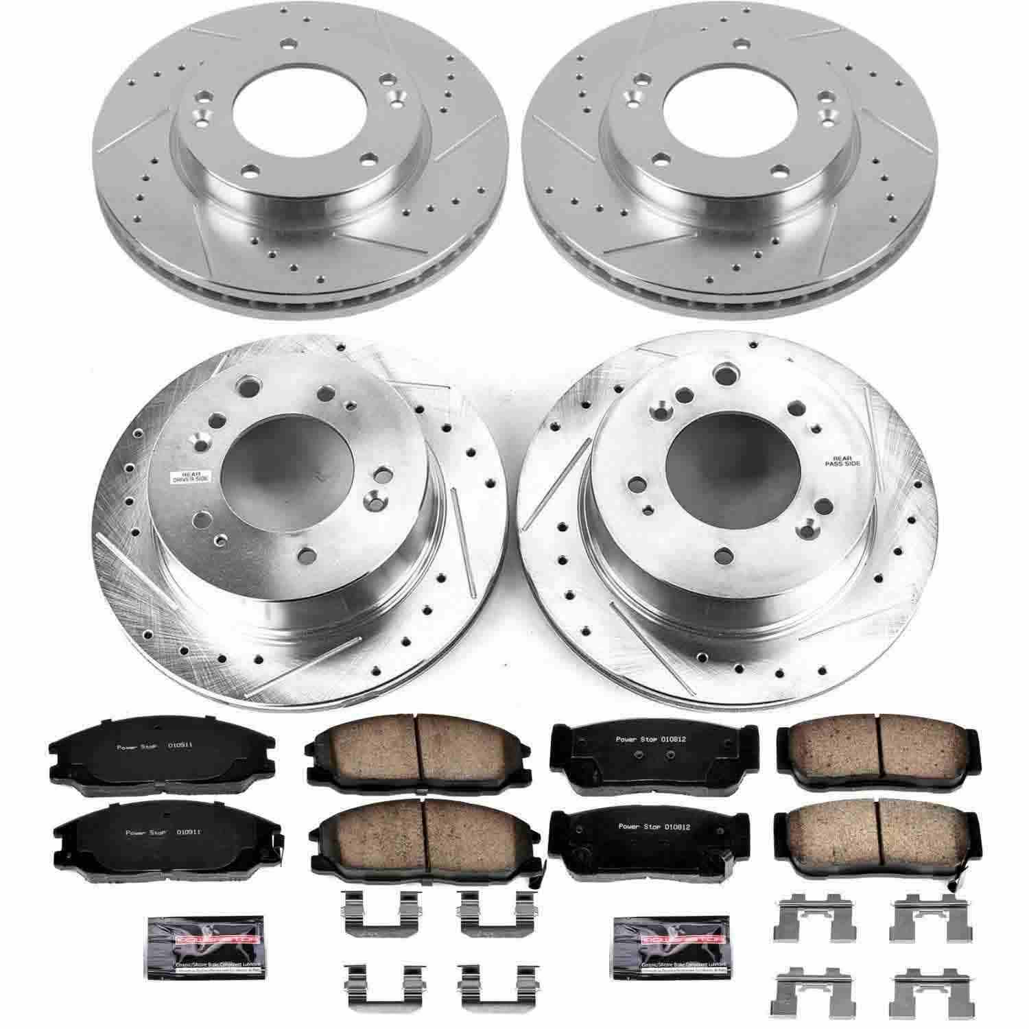 Power Stop 07-09 Kia Sorento Front & Rear Z23 Evolution Sport Brake Kit