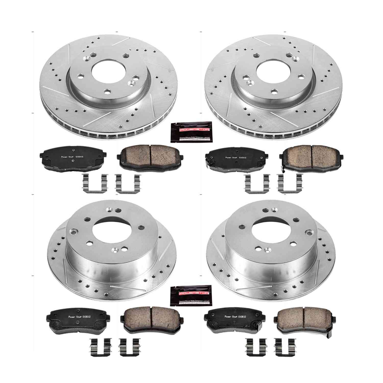 Power Stop 10-13 Kia Forte Front & Rear Z23 Evolution Sport Brake Kit