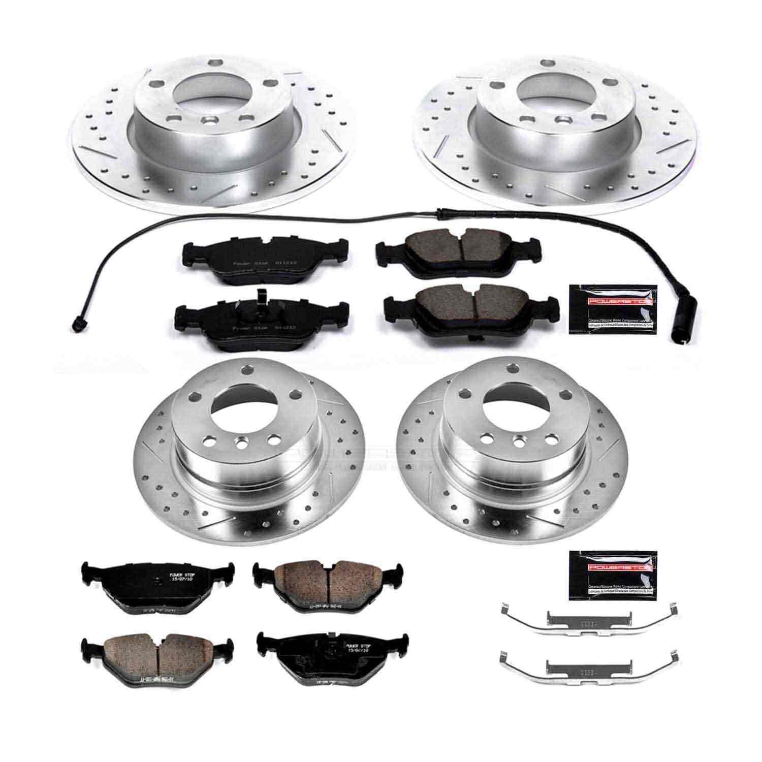 Power Stop 95-99 BMW 318ti Front & Rear Z23 Evolution Sport Brake Kit