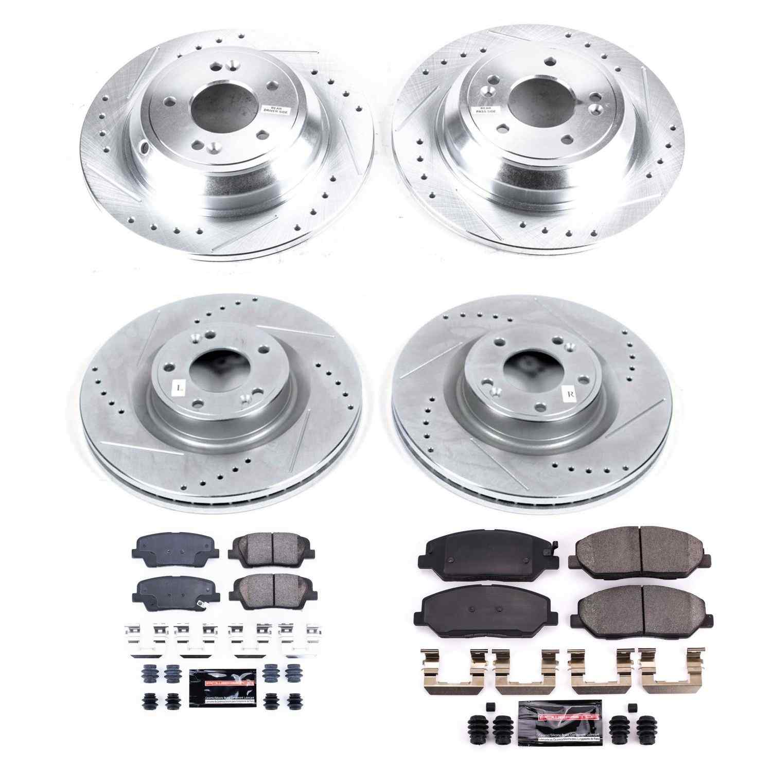 Power Stop 2009 Hyundai Genesis Front & Rear Z23 Evolution Sport Brake Kit