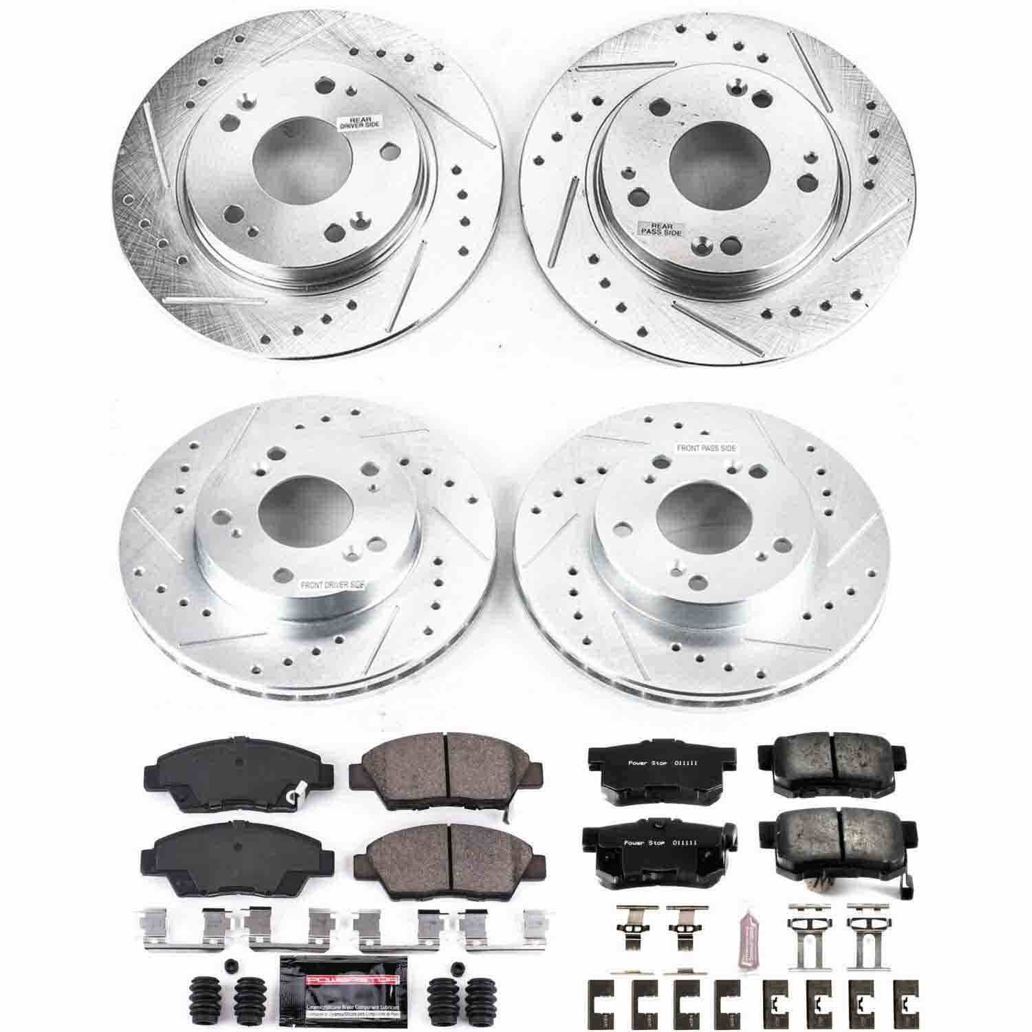 Power Stop 11-15 Honda CR-Z Front & Rear Z23 Evolution Sport Brake Kit
