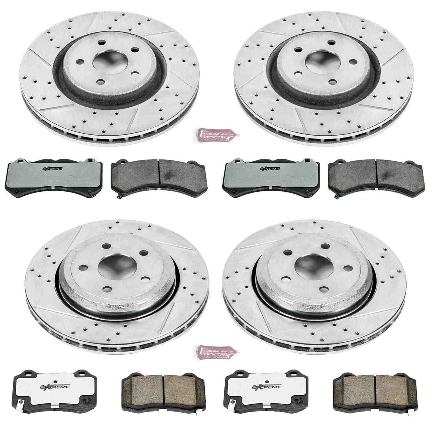 Power Stop 18-19 Dodge Durango Front & Rear Z26 Street Warrior Brake Kit