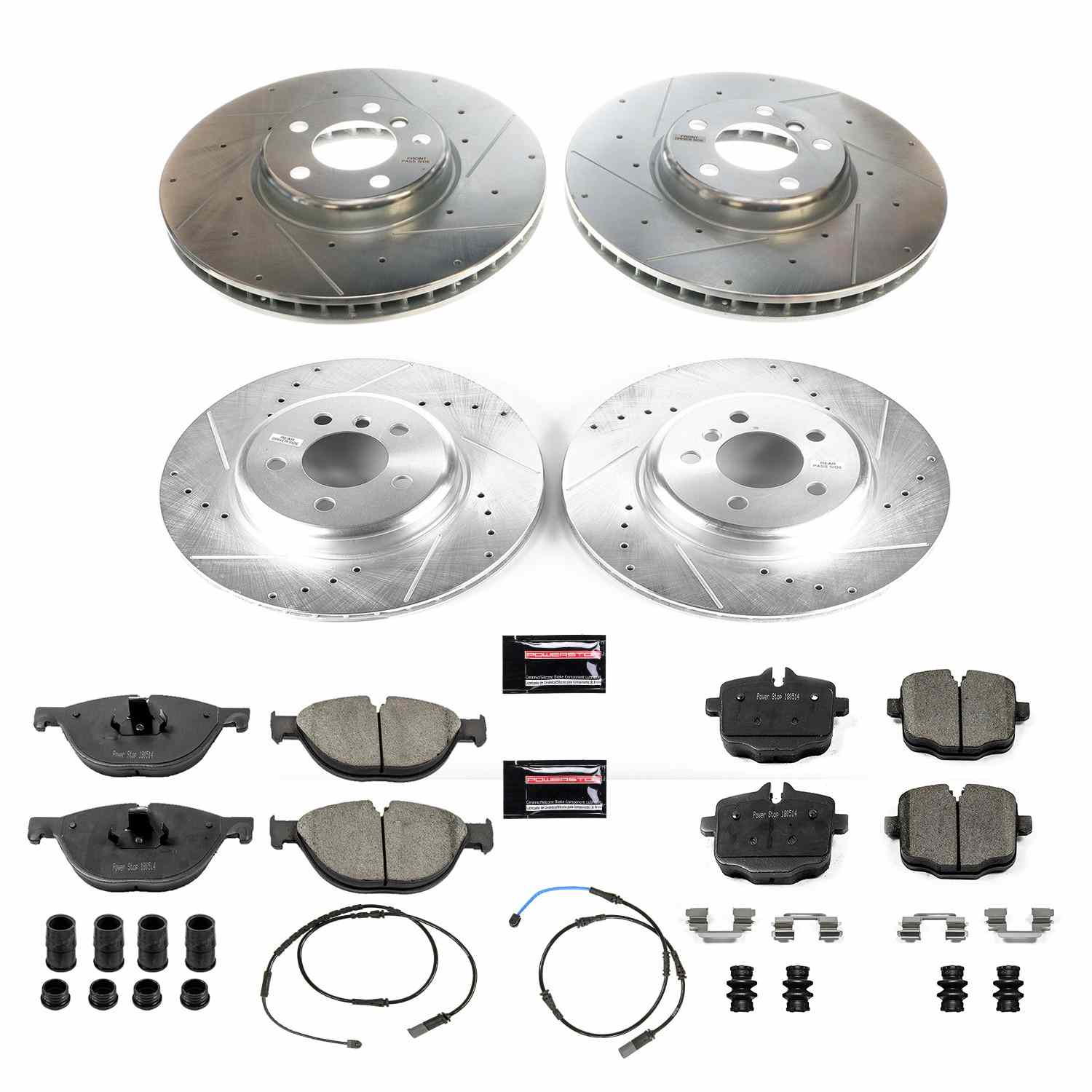 Power Stop 11-16 BMW 550i Front & Rear Z23 Evolution Sport Brake Kit