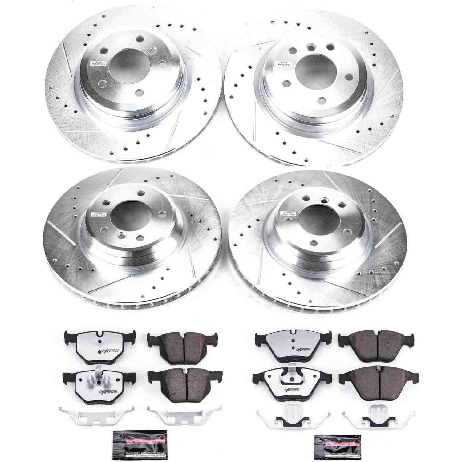 Power Stop 11-13 BMW 335i xDrive Front & Rear Z26 Street Warrior Brake Kit