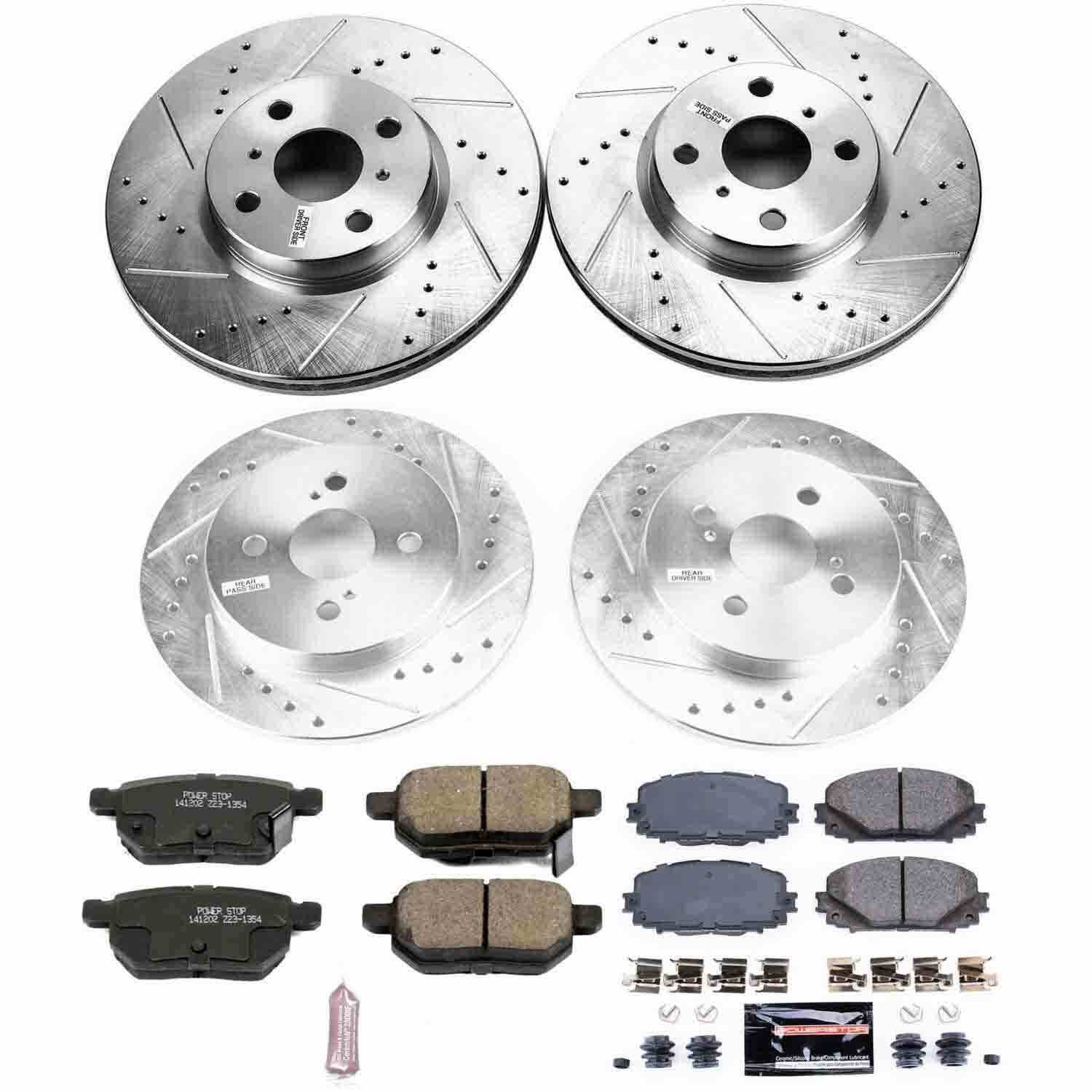 Power Stop 12-18 Toyota Yaris Front & Rear Z23 Evolution Sport Brake Kit