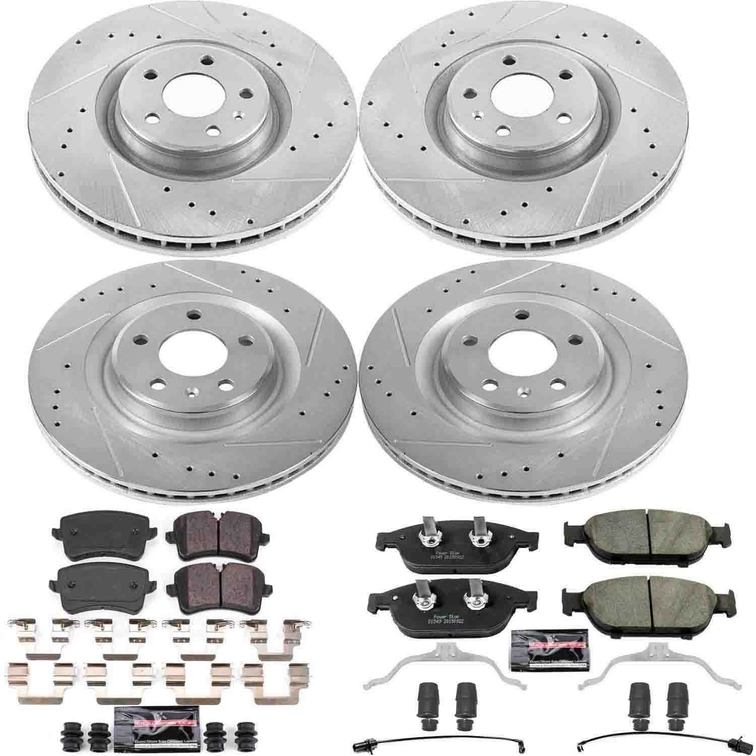 Power Stop 12-16 Audi A6 Quattro Front & Rear Z23 Evolution Sport Brake Kit