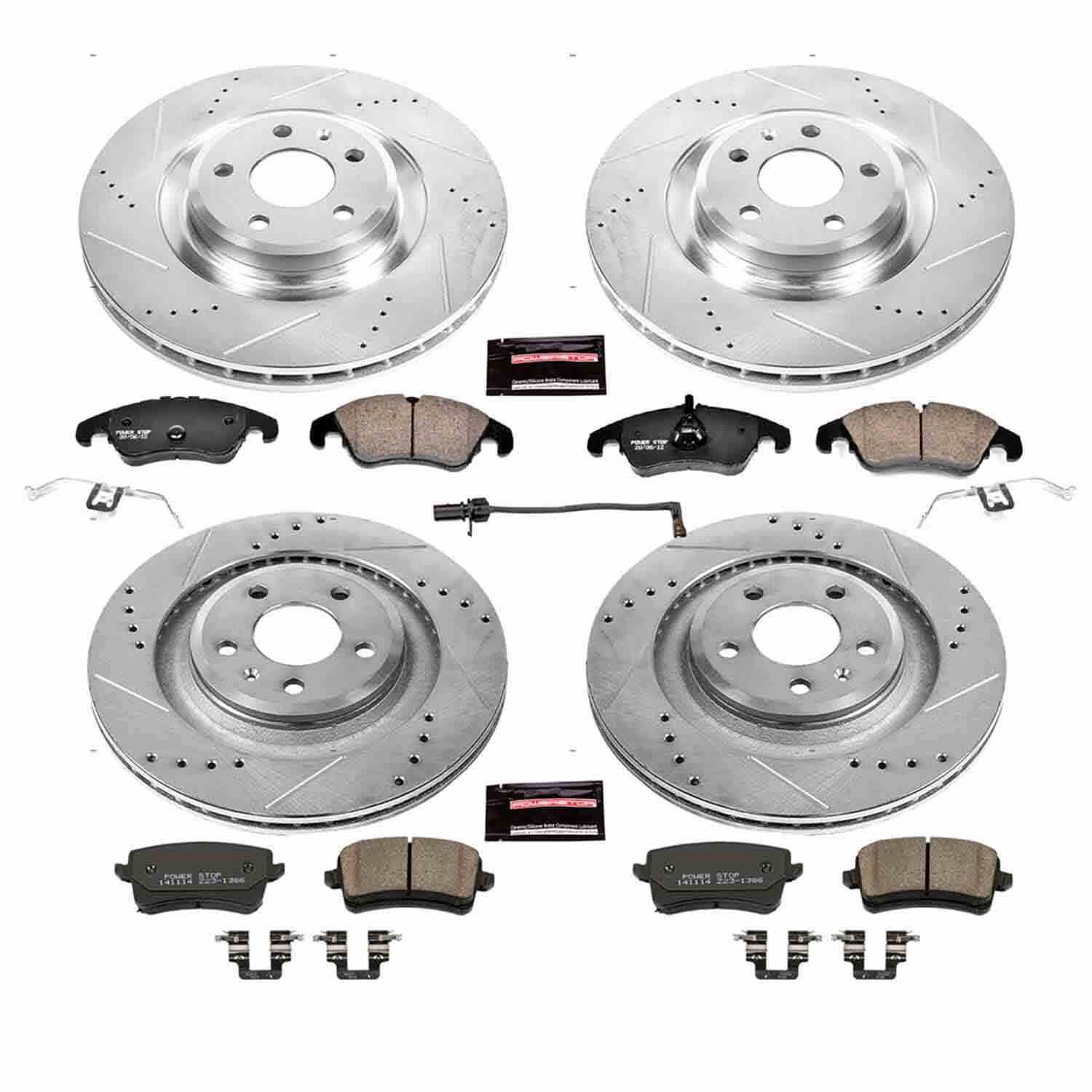 Power Stop 10-11 Audi S4 Front & Rear Z23 Evolution Sport Brake Kit