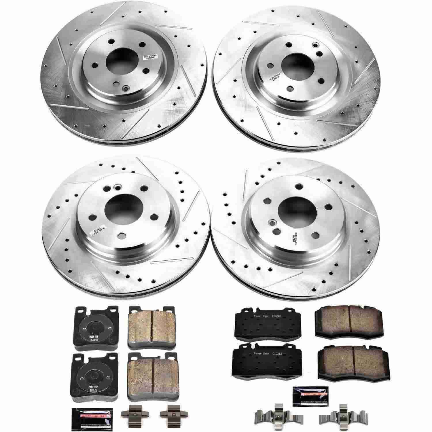 Power Stop 02-04 Mercedes-Benz C32 AMG Front & Rear Z23 Evolution Sport Brake Kit