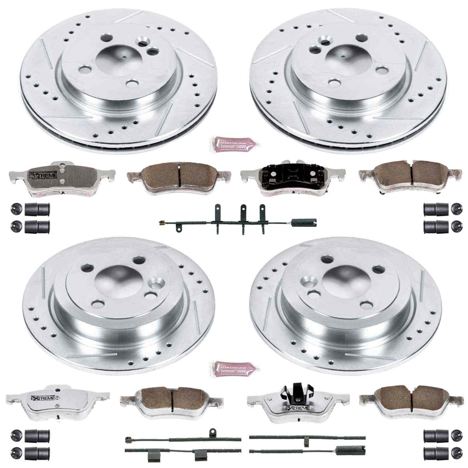Power Stop 07-08 Mini Cooper Front & Rear Z26 Street Warrior Brake Kit