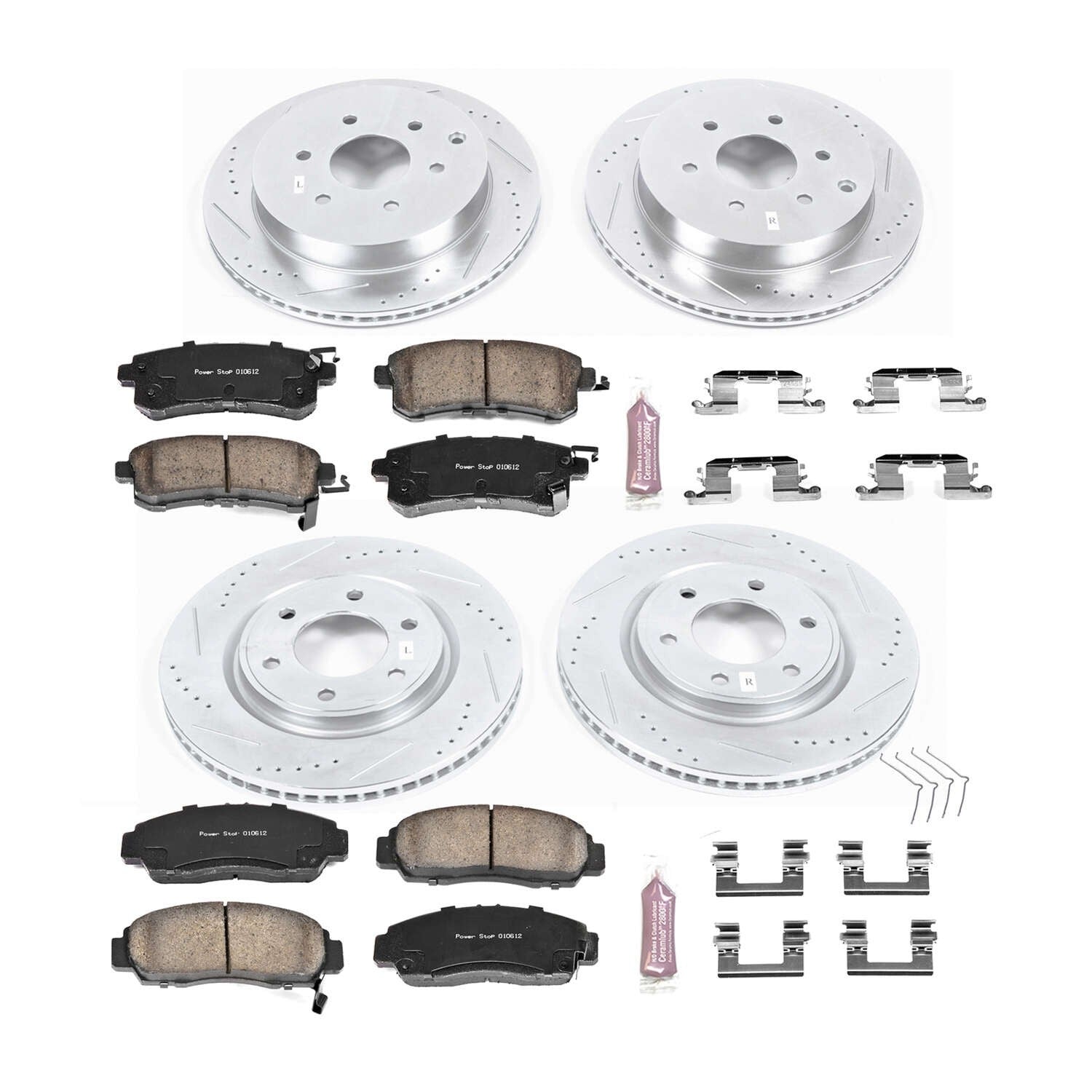 Power Stop 11-13 Infiniti QX56 Front & Rear Z23 Evolution Sport Brake Kit
