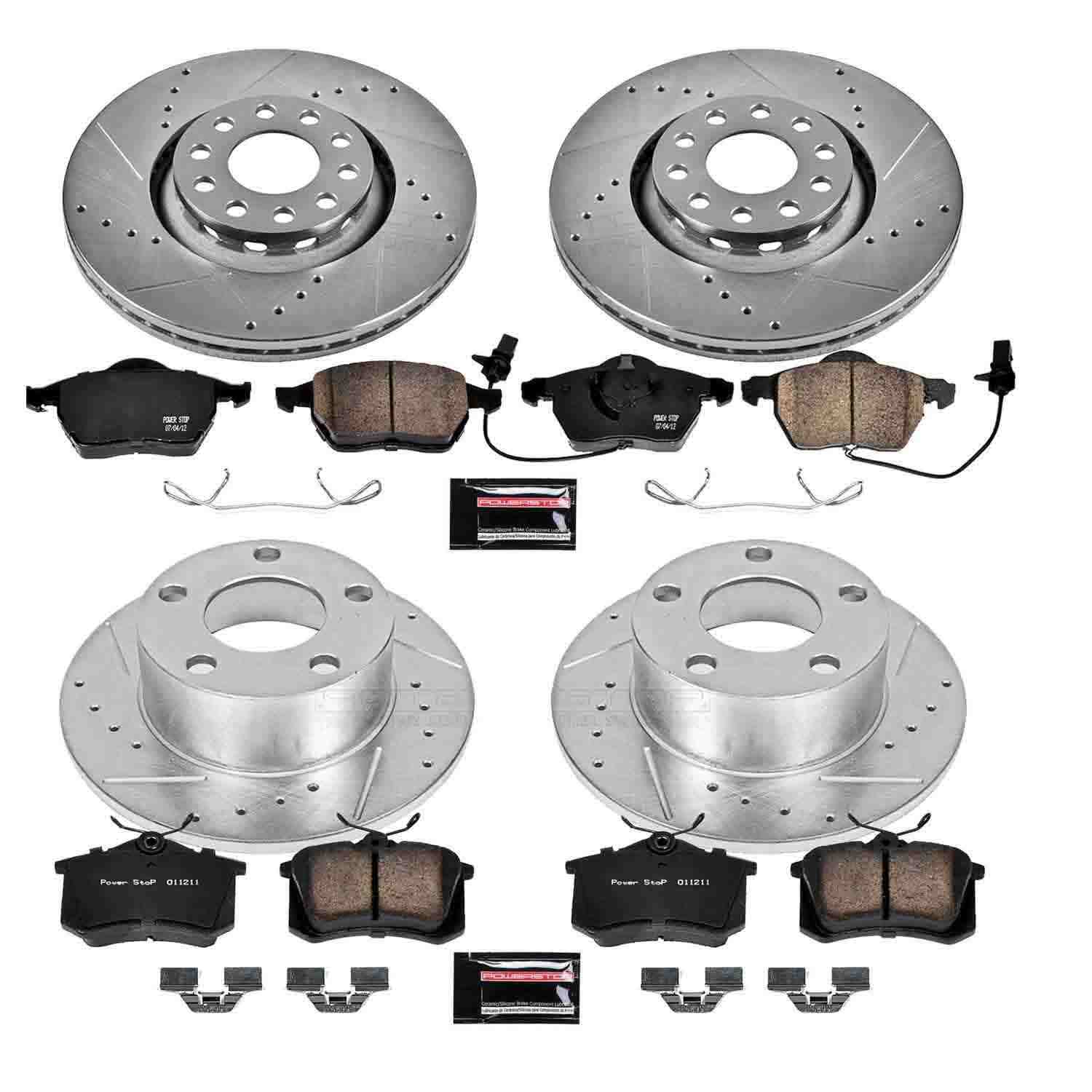 Power Stop 98-04 Audi A6 Front & Rear Z23 Evolution Sport Brake Kit