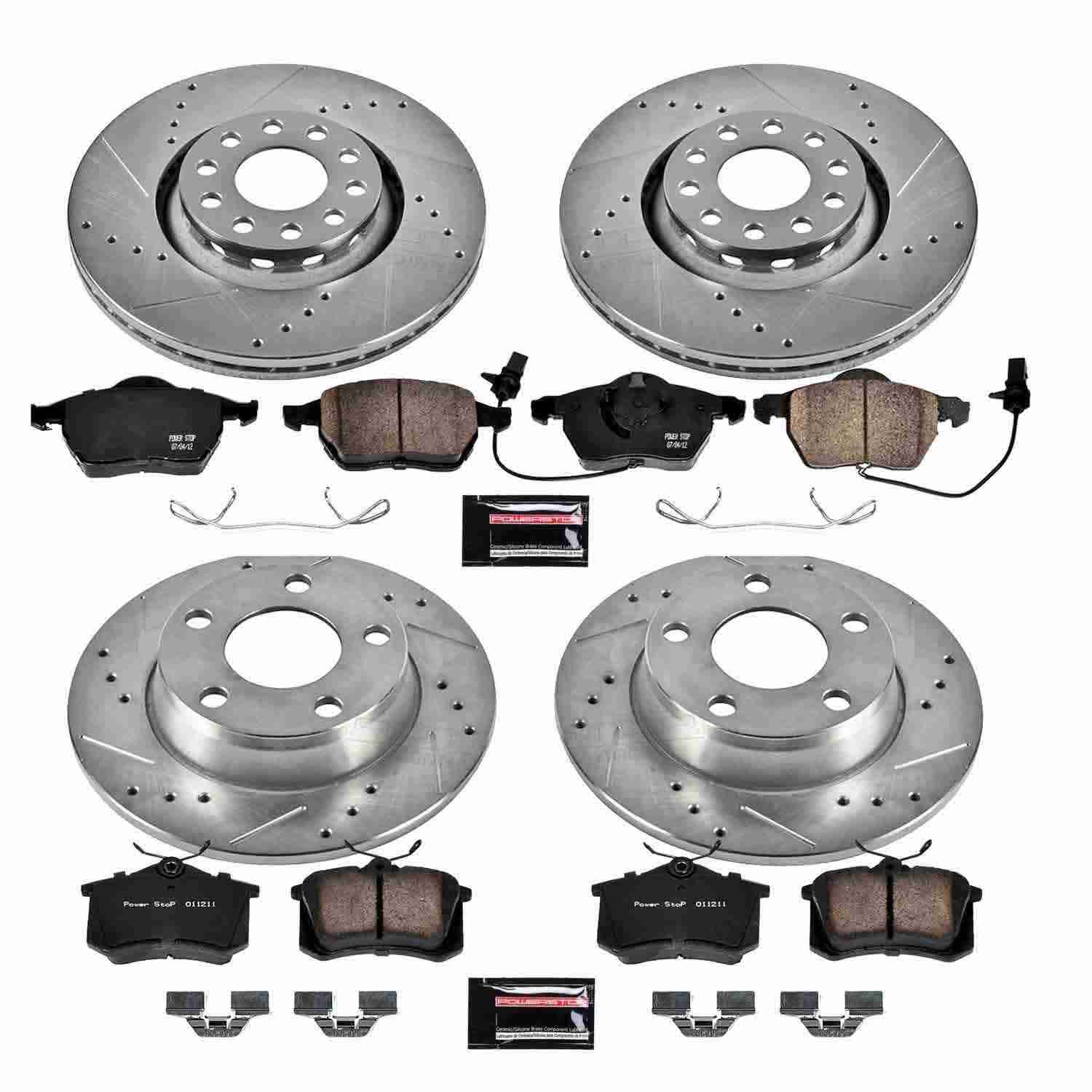 Power Stop 98-04 Audi A6 Quattro Front & Rear Z23 Evolution Sport Brake Kit