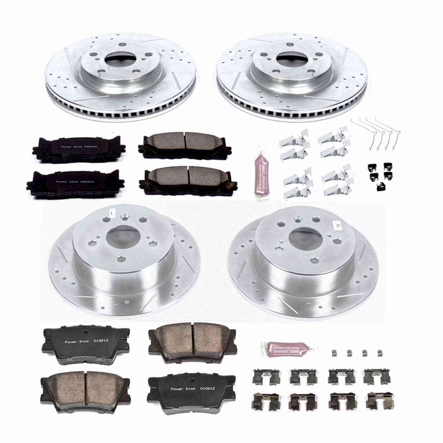 Power Stop 13-18 Lexus ES300h Front & Rear Z23 Evolution Sport Brake Kit