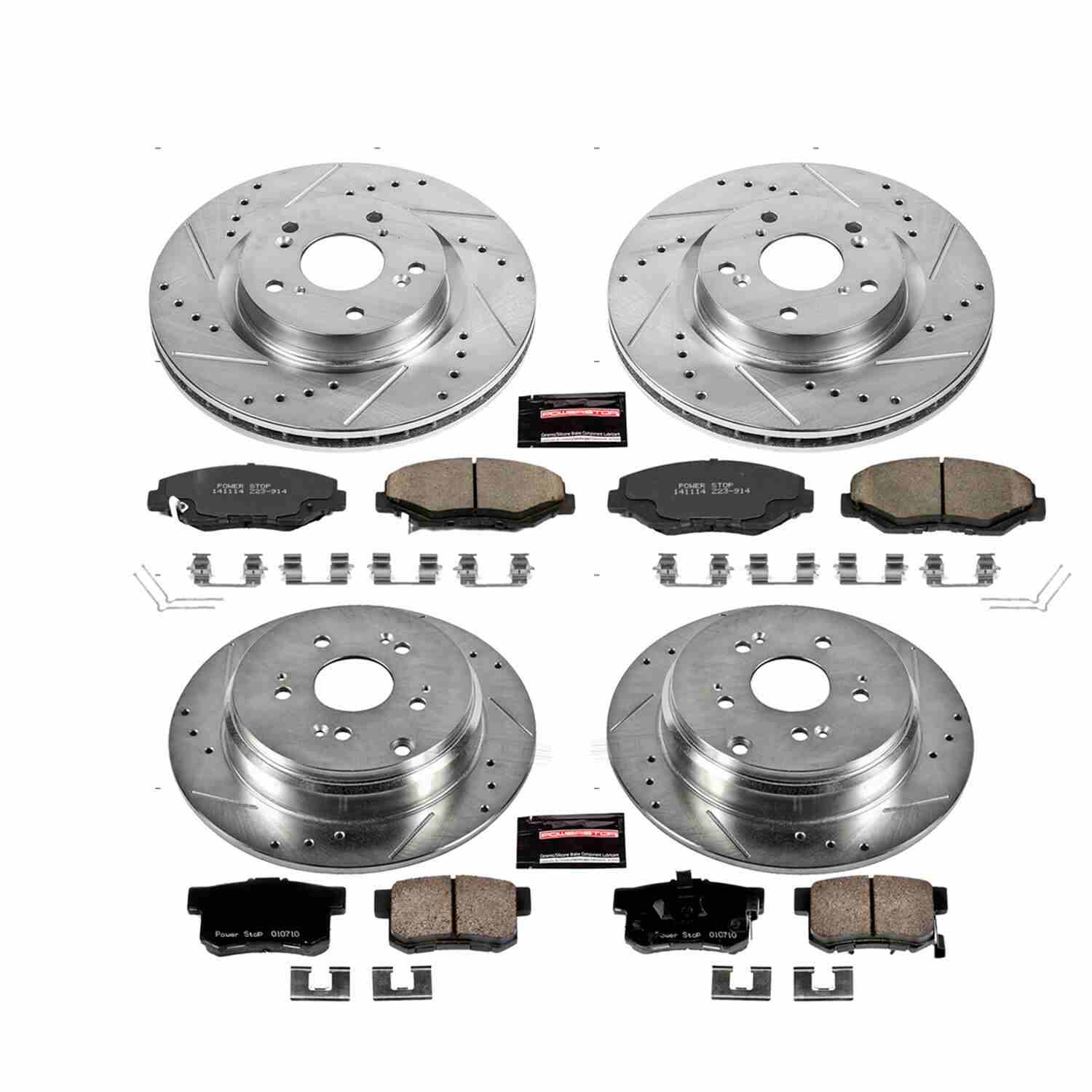 Power Stop 12-16 Honda CR-V Front & Rear Z23 Evolution Sport Brake Kit