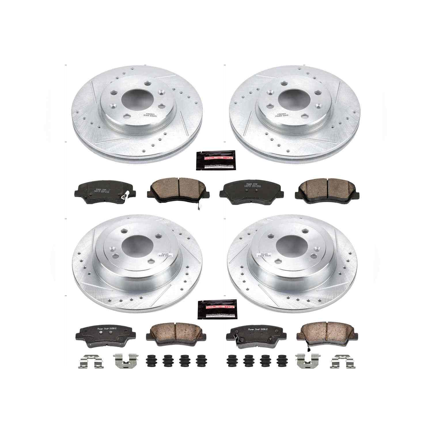 Power Stop 12-18 Hyundai Accent Front & Rear Z23 Evolution Sport Brake Kit