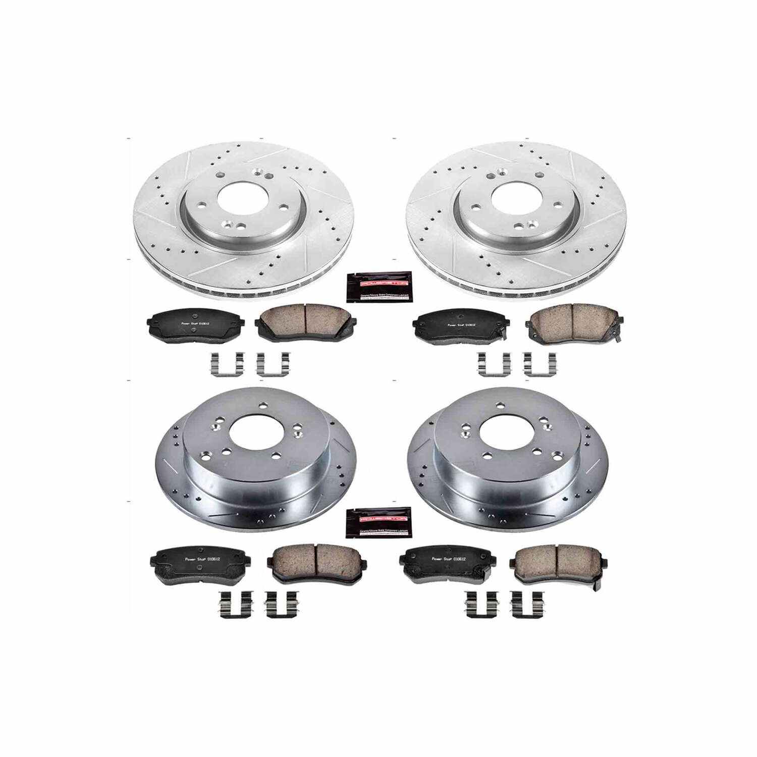 Power Stop 12-16 Kia Sportage Front & Rear Z23 Evolution Sport Brake Kit