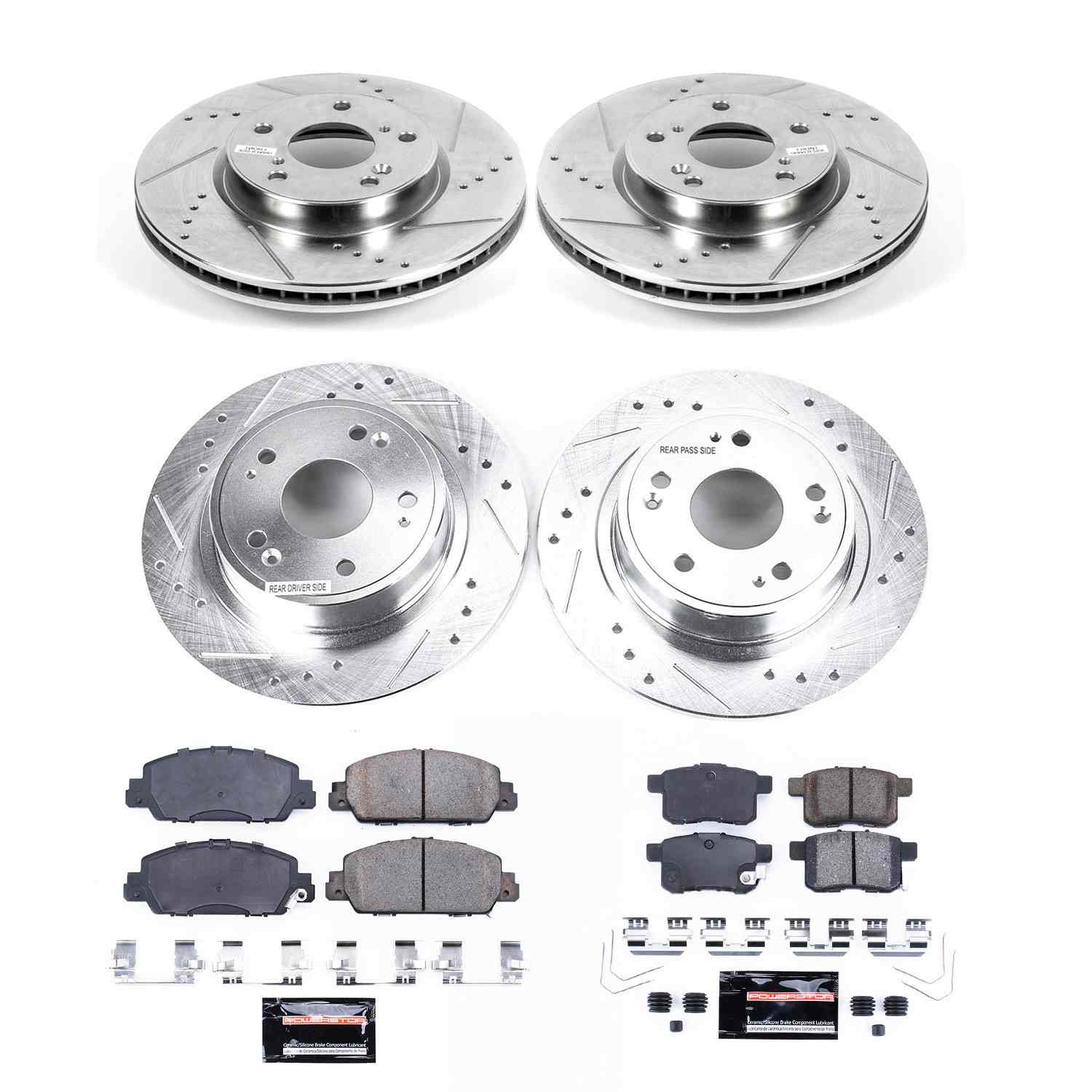 Power Stop 13-17 Honda Accord Front & Rear Z23 Evolution Sport Brake Kit