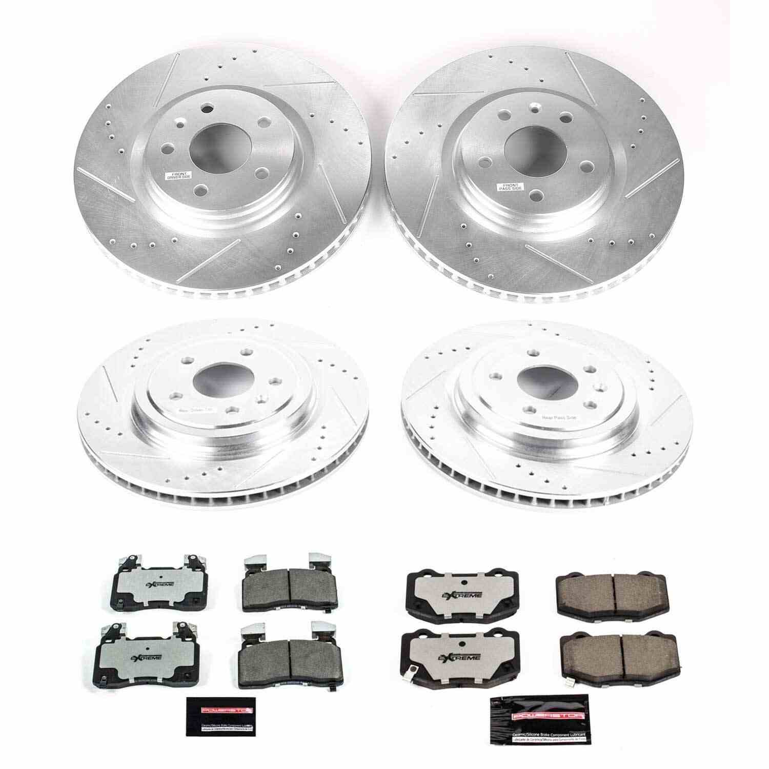 Power Stop 14-19 Chevrolet Corvette Front & Rear Z26 Street Warrior Brake Kit