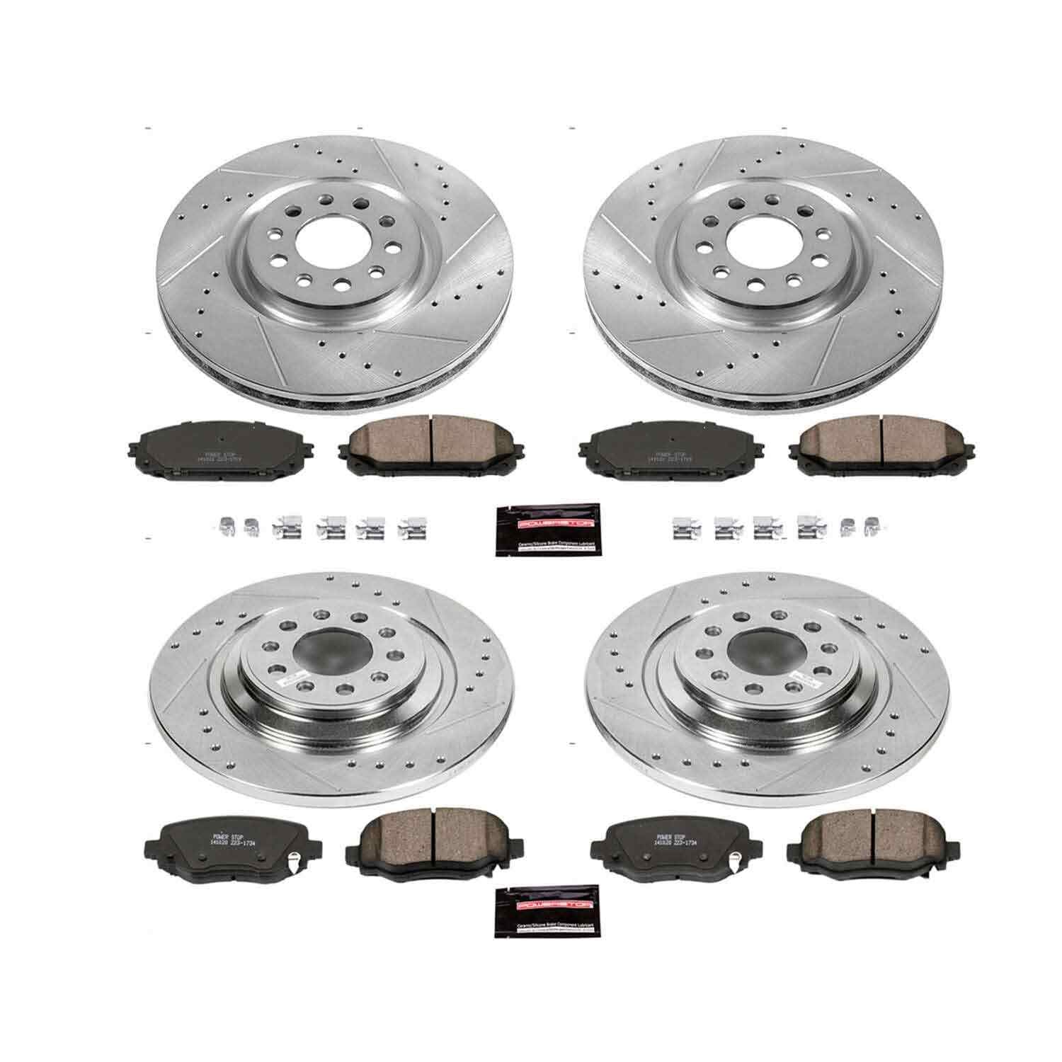 Power Stop 14-16 Jeep Cherokee Front & Rear Z23 Evolution Sport Brake Kit