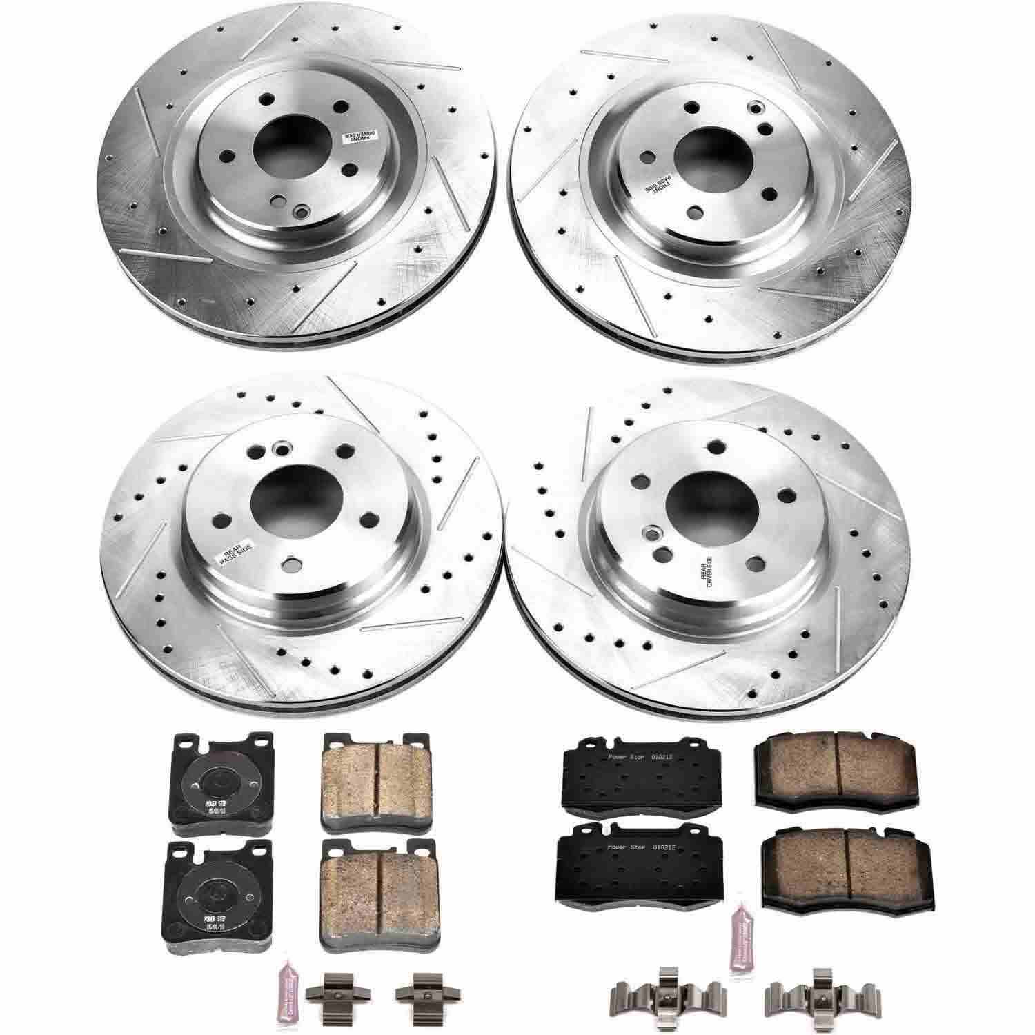 Power Stop 03-06 Mercedes-Benz CLK500 Front & Rear Z23 Evolution Sport Brake Kit