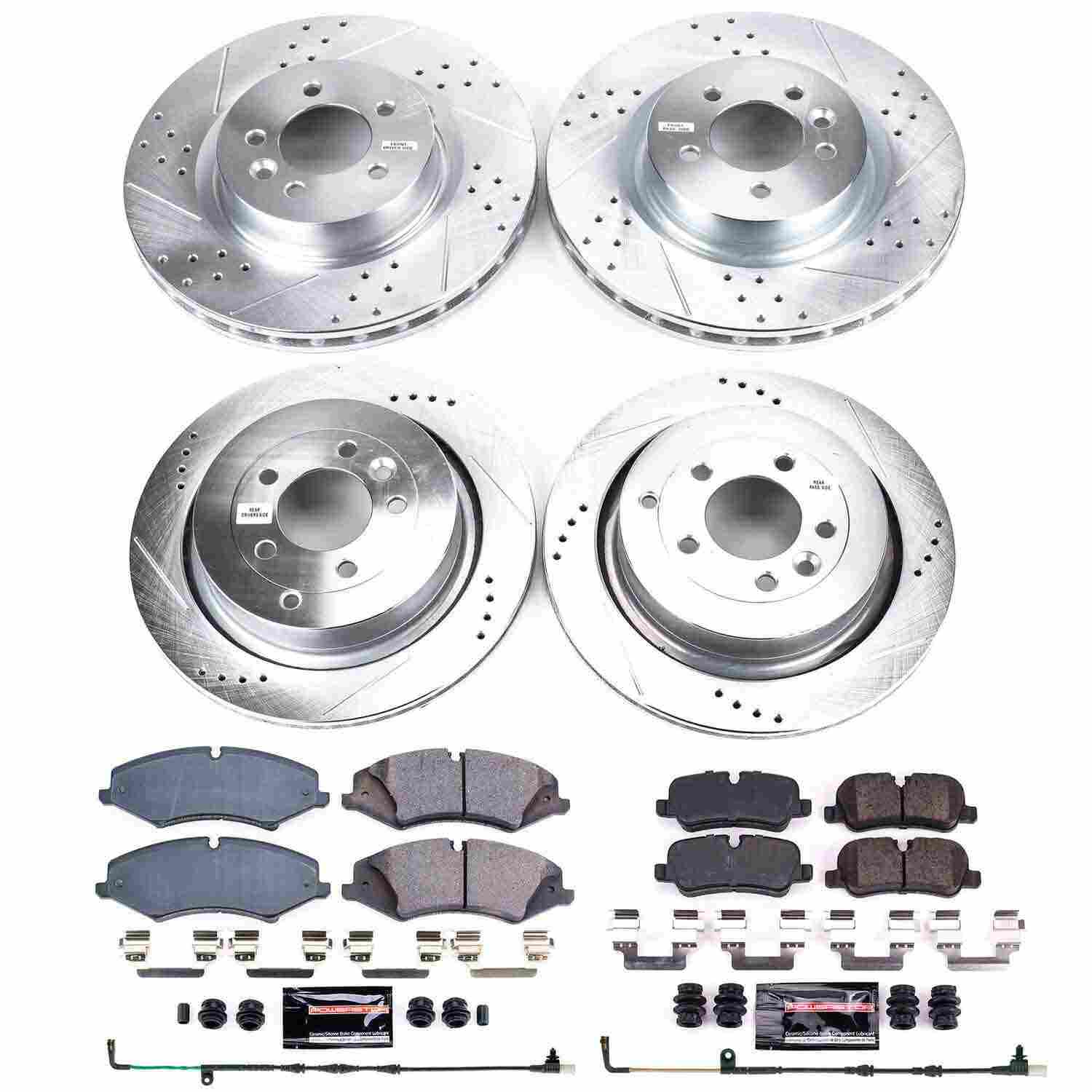 Power Stop 2010 Land Rover LR4 Front & Rear Z23 Evolution Sport Brake Kit