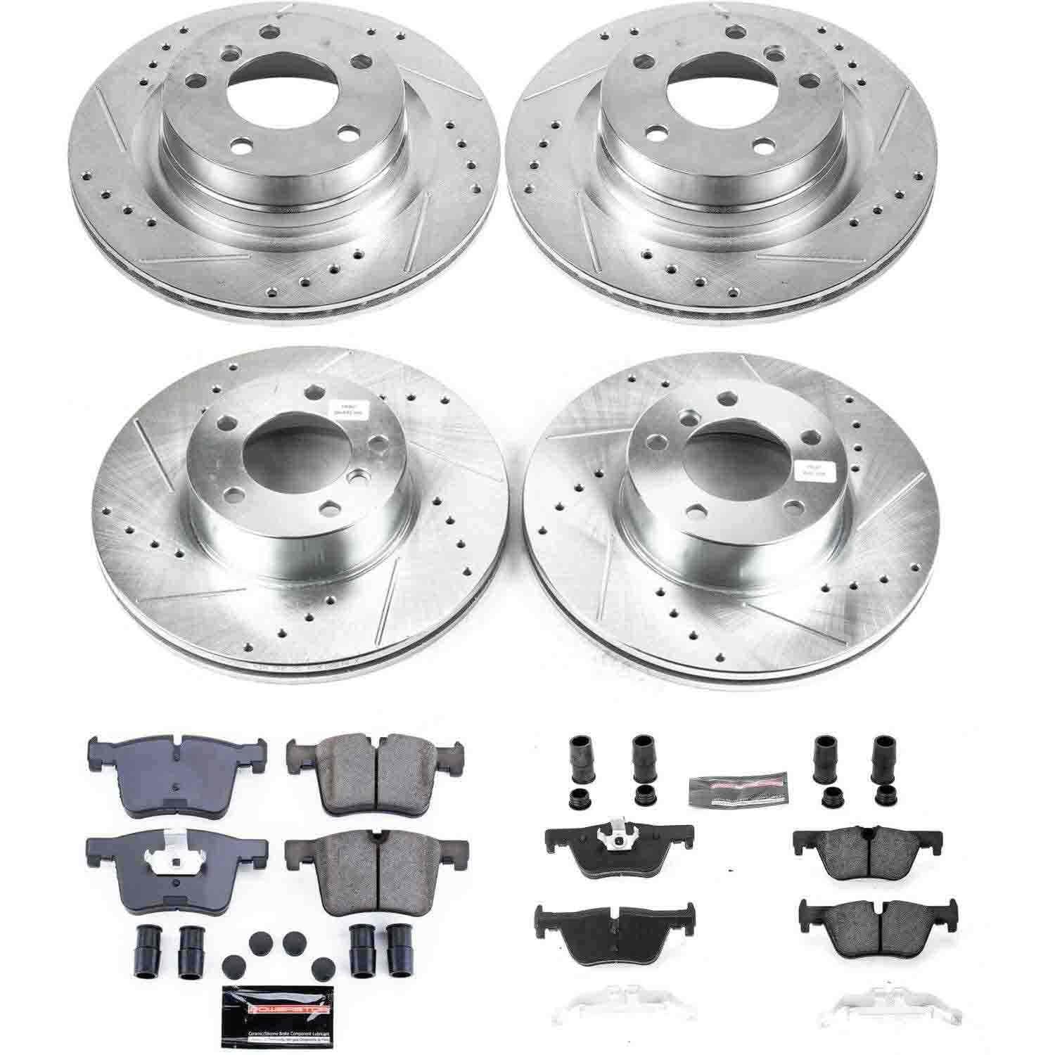 Power Stop 14-16 BMW 228i Front & Rear Z23 Evolution Sport Brake Kit