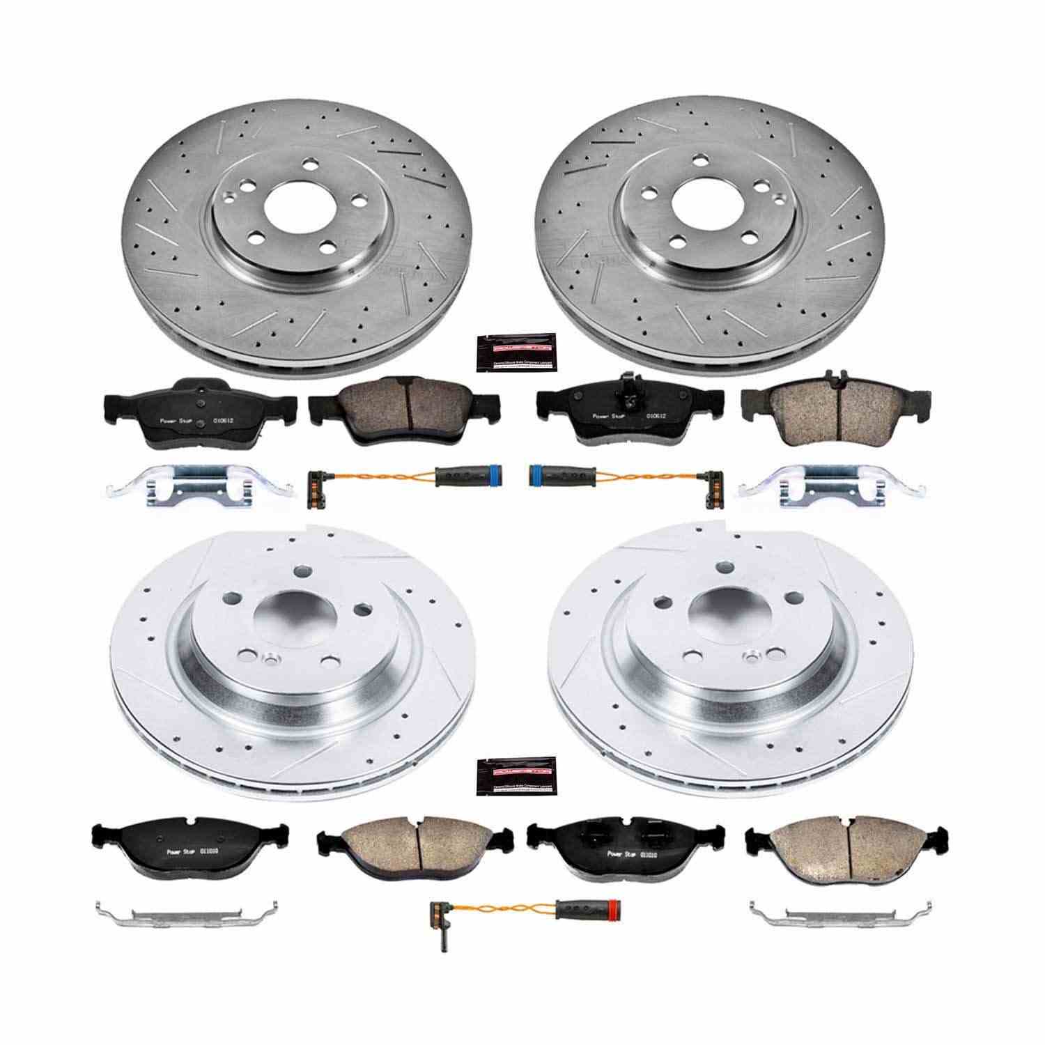 Power Stop 03-06 Mercedes-Benz S430 Front & Rear Z23 Evolution Sport Brake Kit