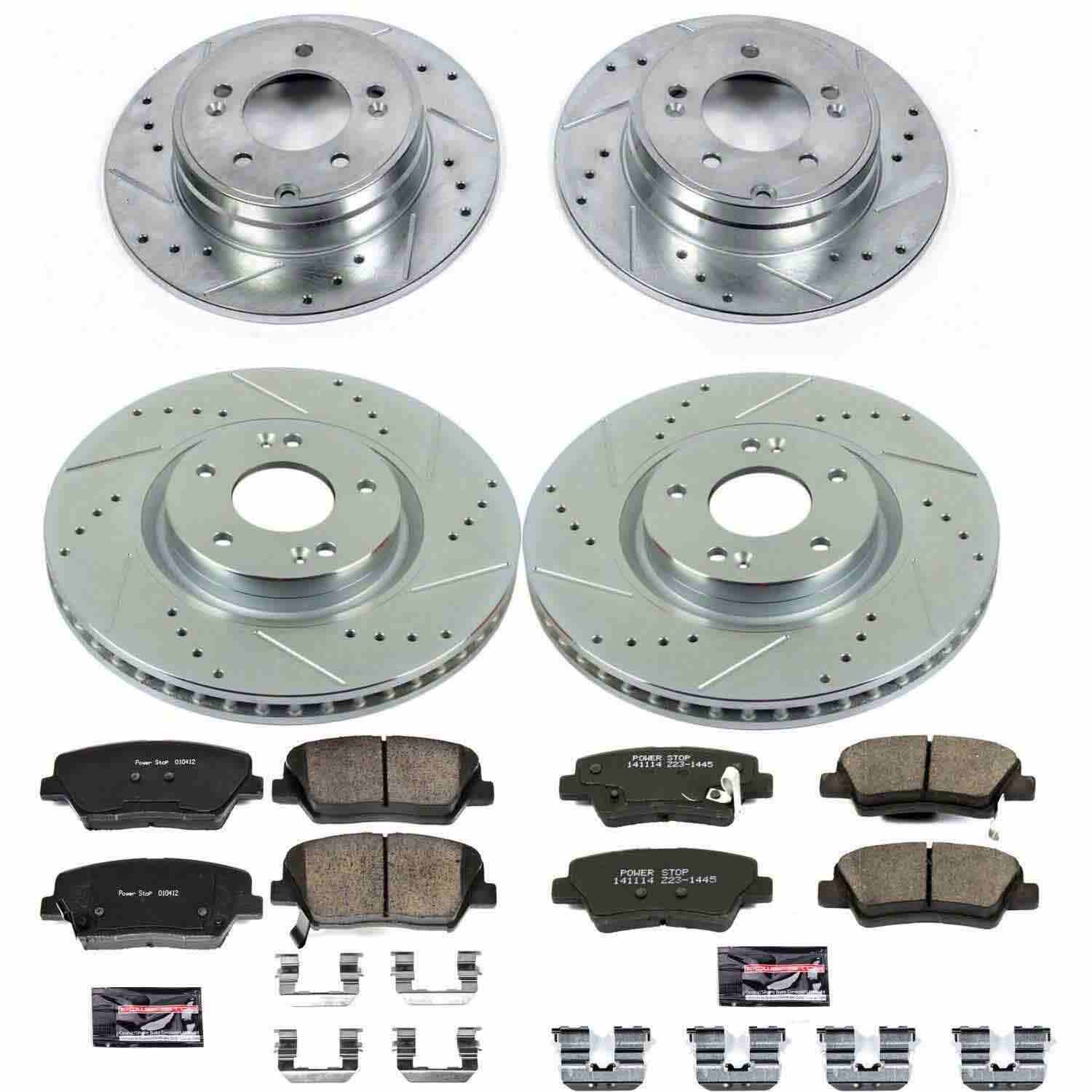 Power Stop 12-17 Hyundai Azera Front & Rear Z23 Evolution Sport Brake Kit