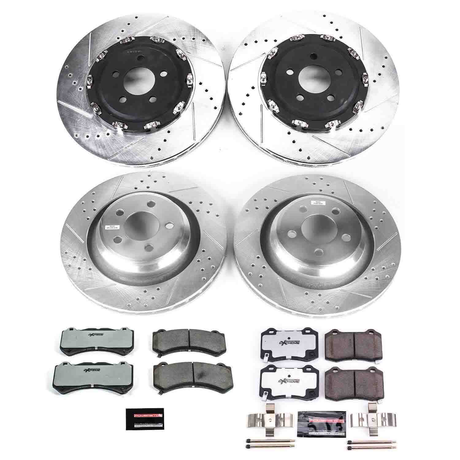 Power Stop 15-19 Dodge Challenger Front & Rear Z26 Street Warrior Brake Kit