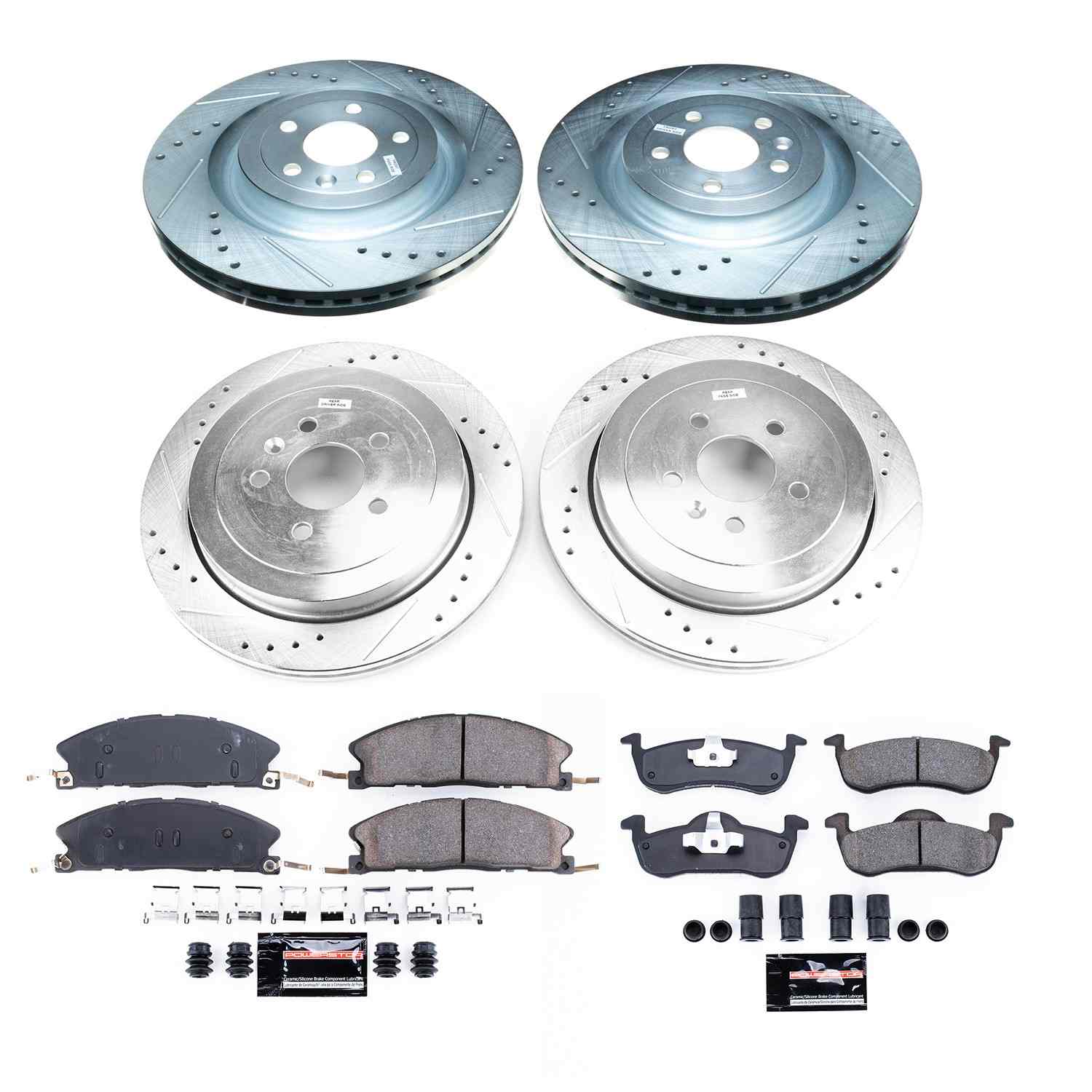 Power Stop 13-18 Lincoln MKT Front & Rear Z23 Evolution Sport Brake Kit