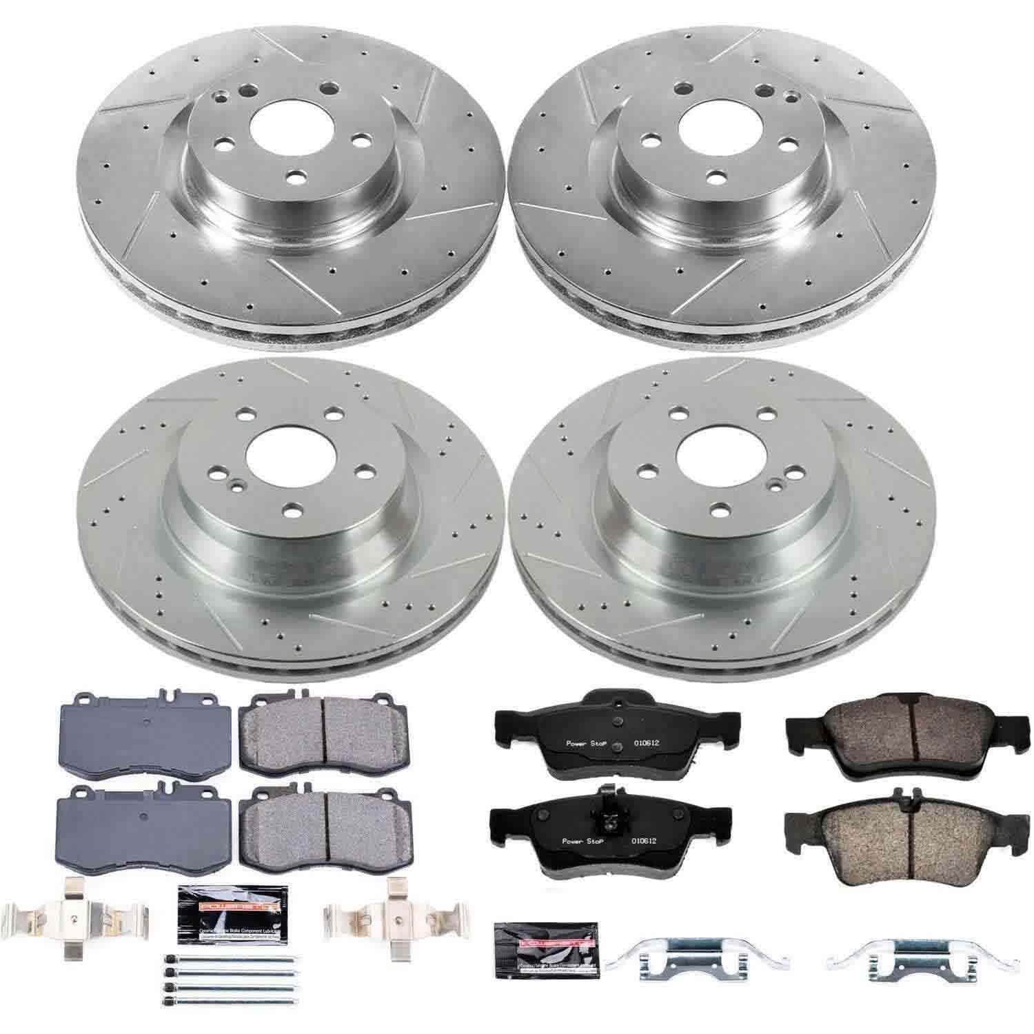 Power Stop 10-11 Mercedes-Benz E550 Front & Rear Z23 Evolution Sport Brake Kit
