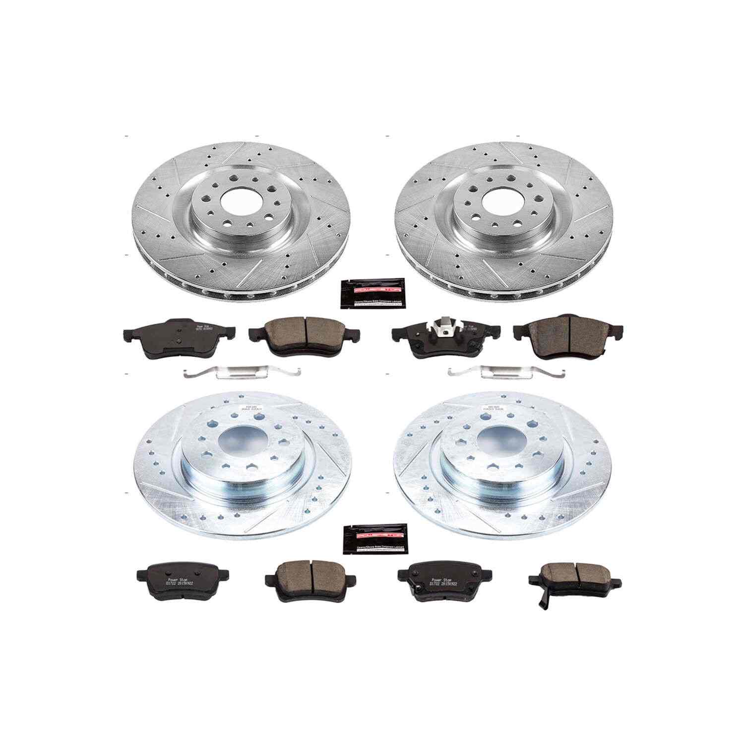 Power Stop 14-19 Fiat 500L Front & Rear Z23 Evolution Sport Brake Kit