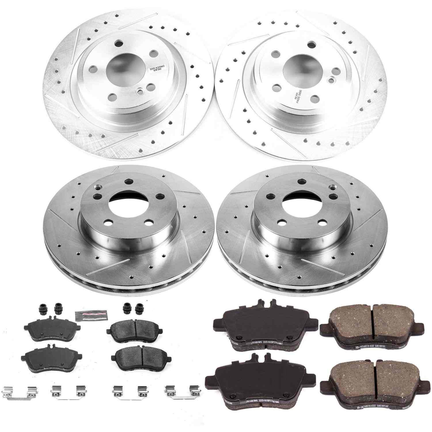 Power Stop 12-15 Mercedes-Benz SLK250 Front & Rear Z23 Evolution Sport Brake Kit