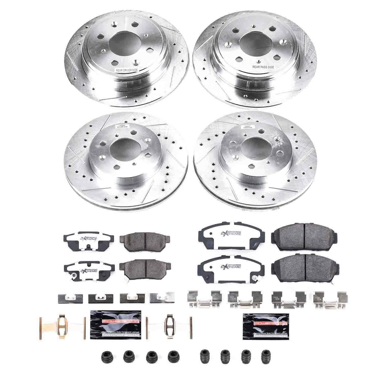 Power Stop 94-01 Acura Integra Front & Rear Z26 Street Warrior Brake Kit